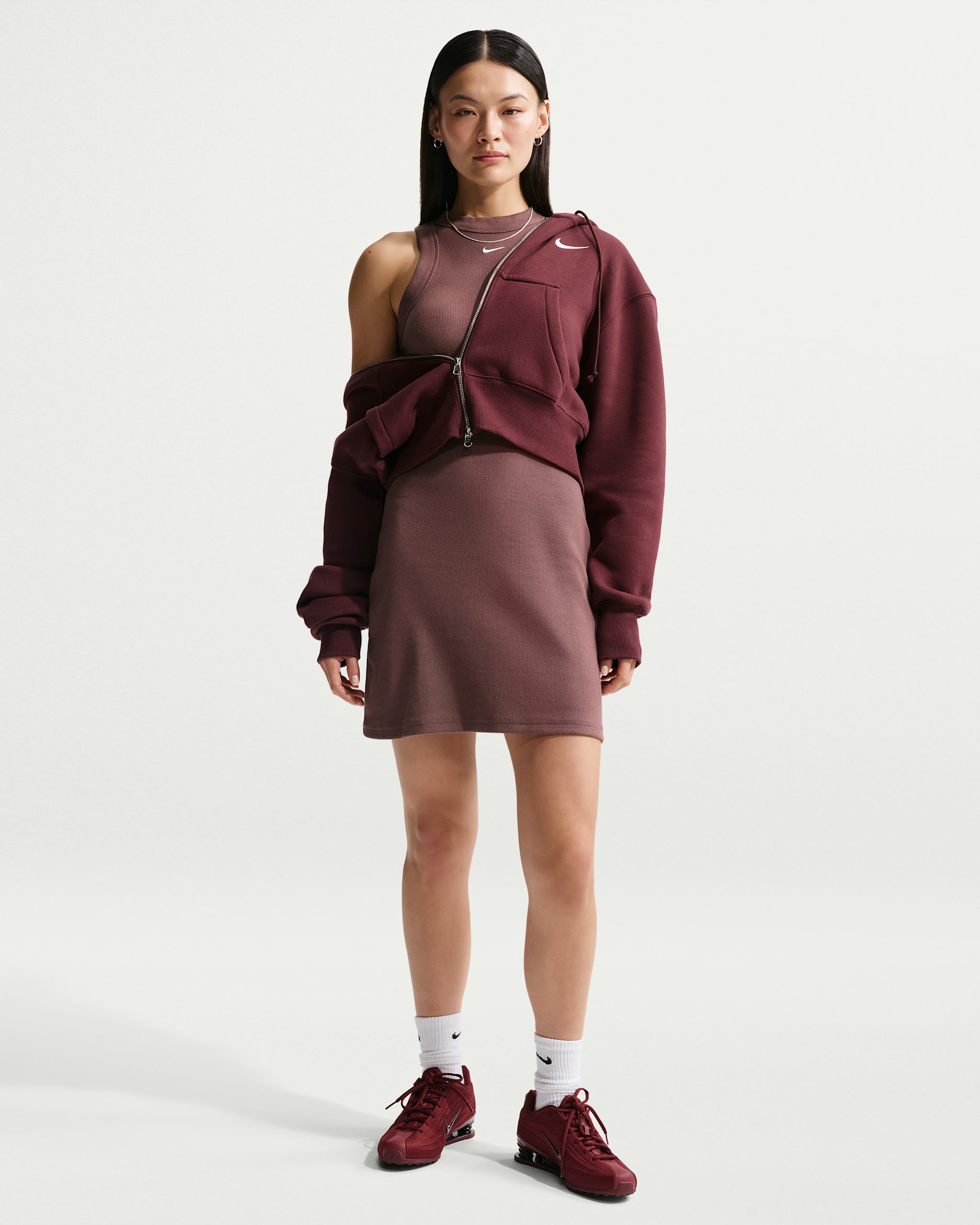 Nike Sportswear Chill Knit Women's Tight Ribbed Tank Dress - Tattoo/Sail