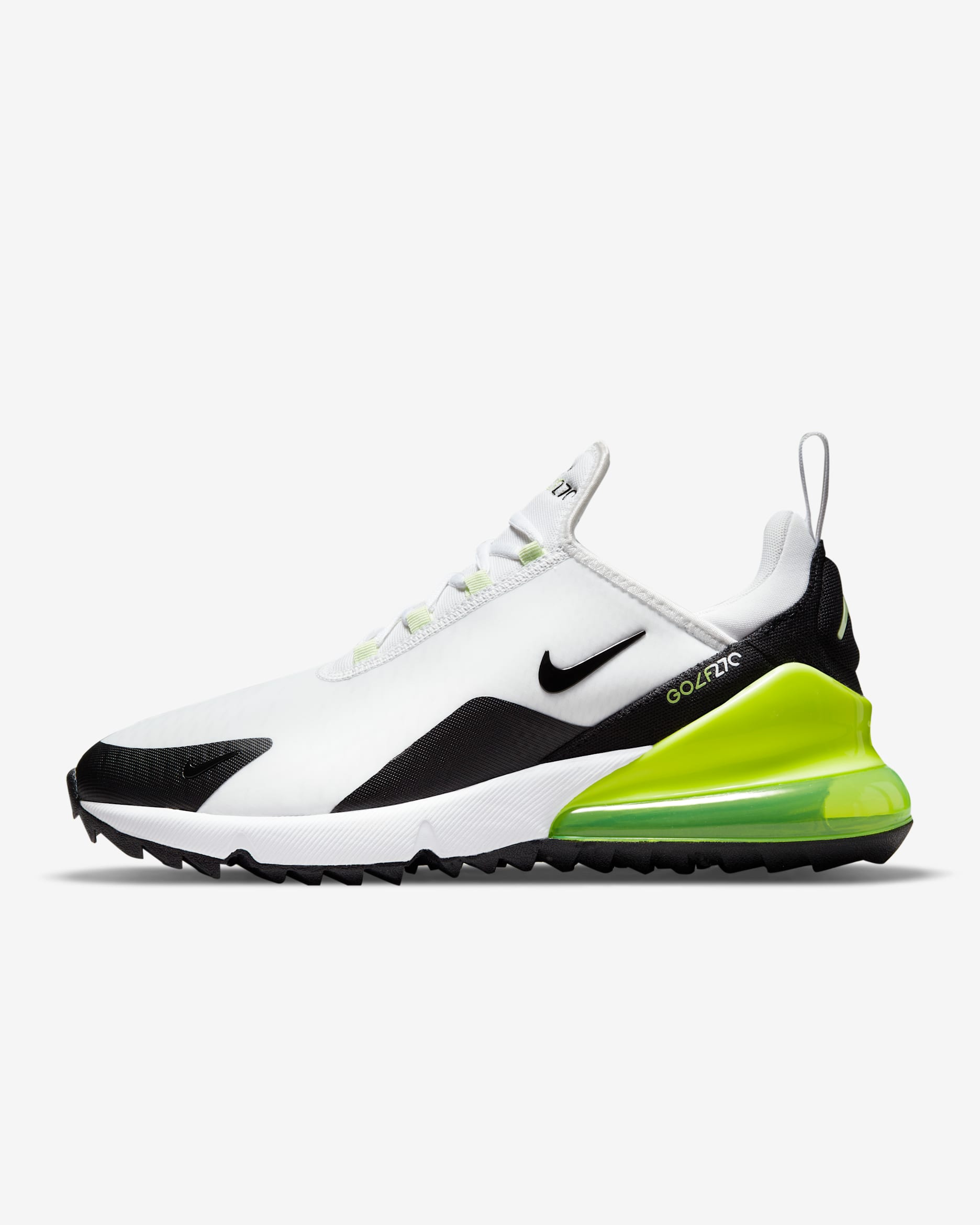 Calzado de golf Nike Air Max 270 G - Blanco/Volt/Voltio ligero/Negro