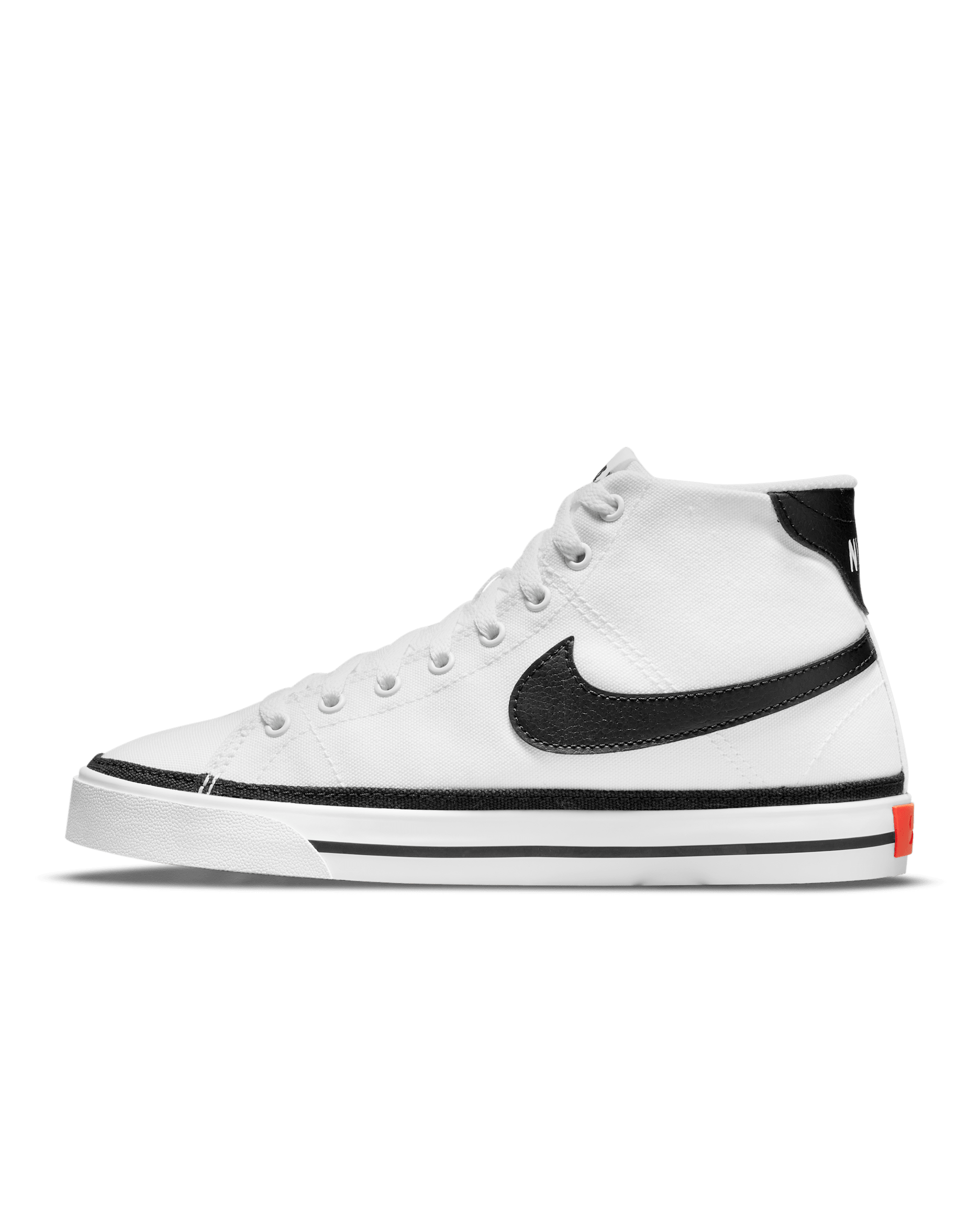 NikeCourt Legacy Canvas Mid Women's Shoe - White/Team Orange/Black
