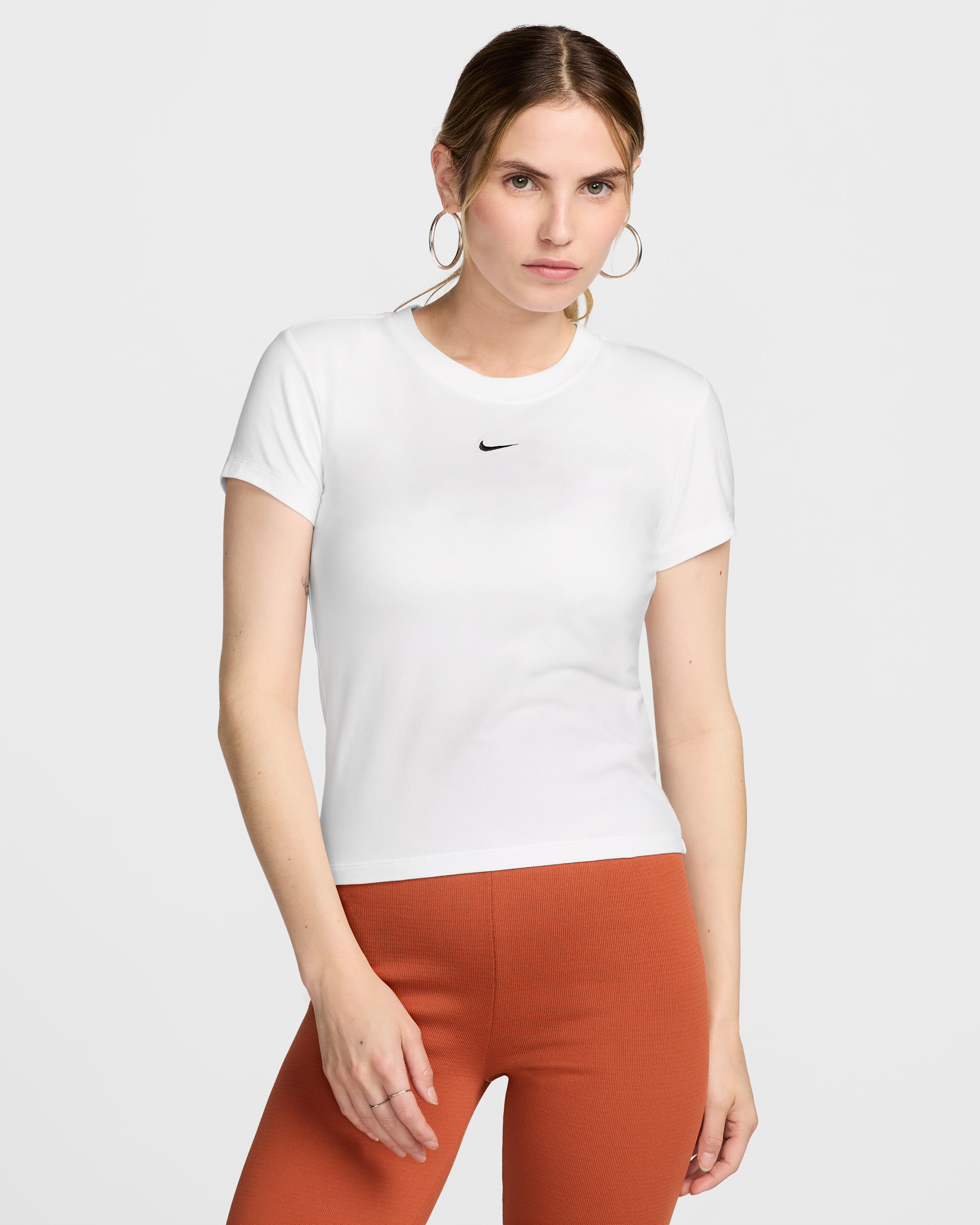 Nike Sportswear Chill Knit női póló - Fehér/Fekete