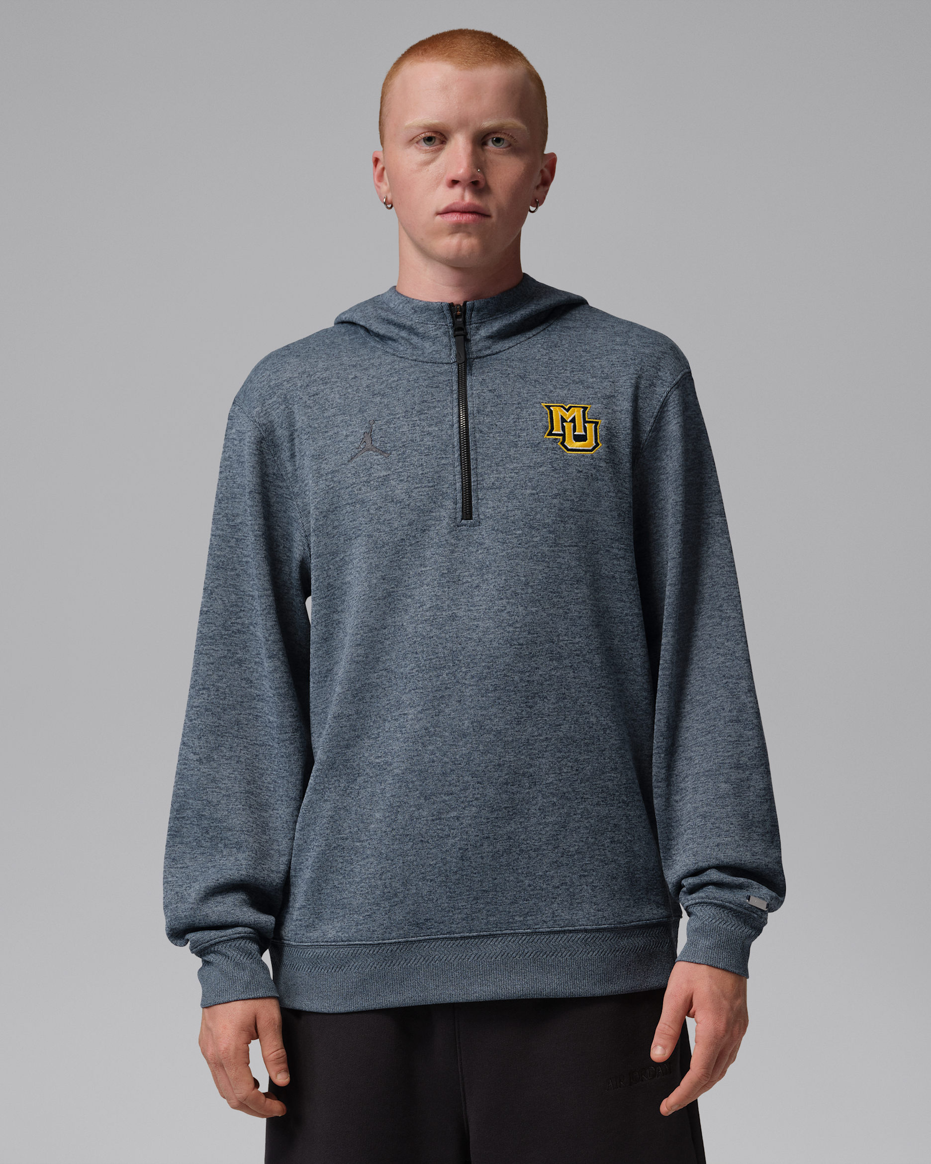 Sudadera con gorro de entrenador de básquetbol para hombre Marquette Golden Eagles Nike NCAA - Azul marino universitario