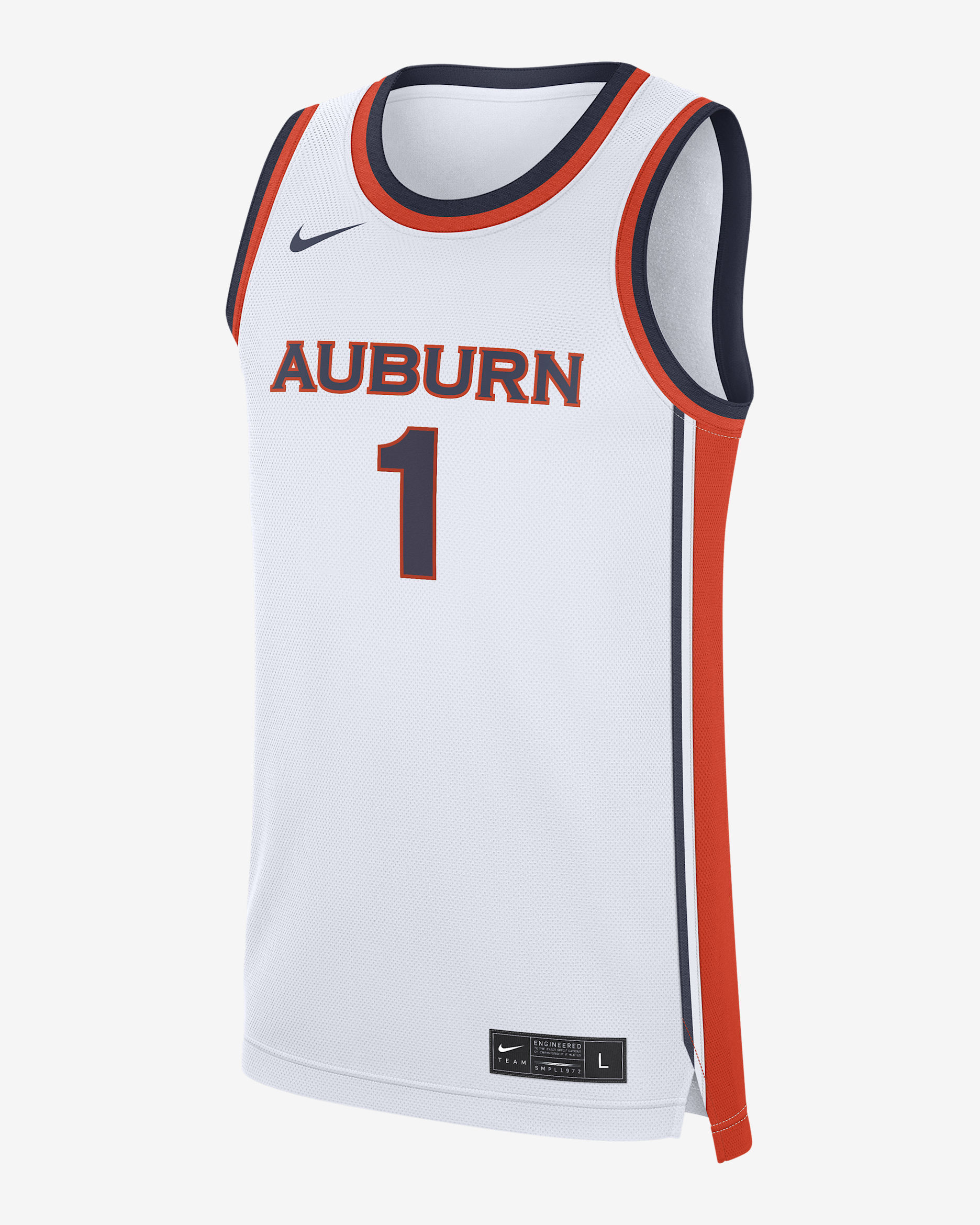 Auburn Replica Men's Nike College Basketball Jersey - White