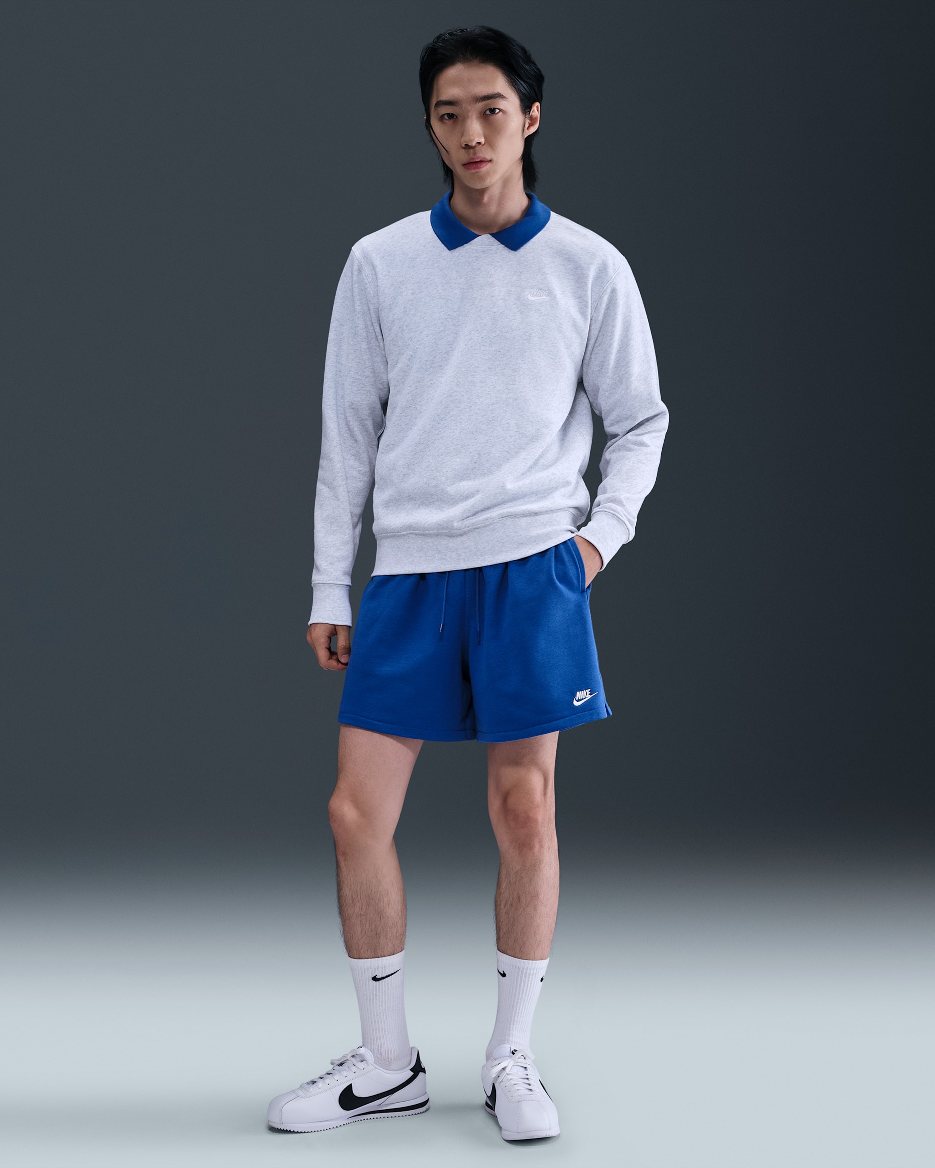 Nike Club Men's French Terry Flow Shorts - Game Royal/Game Royal/White