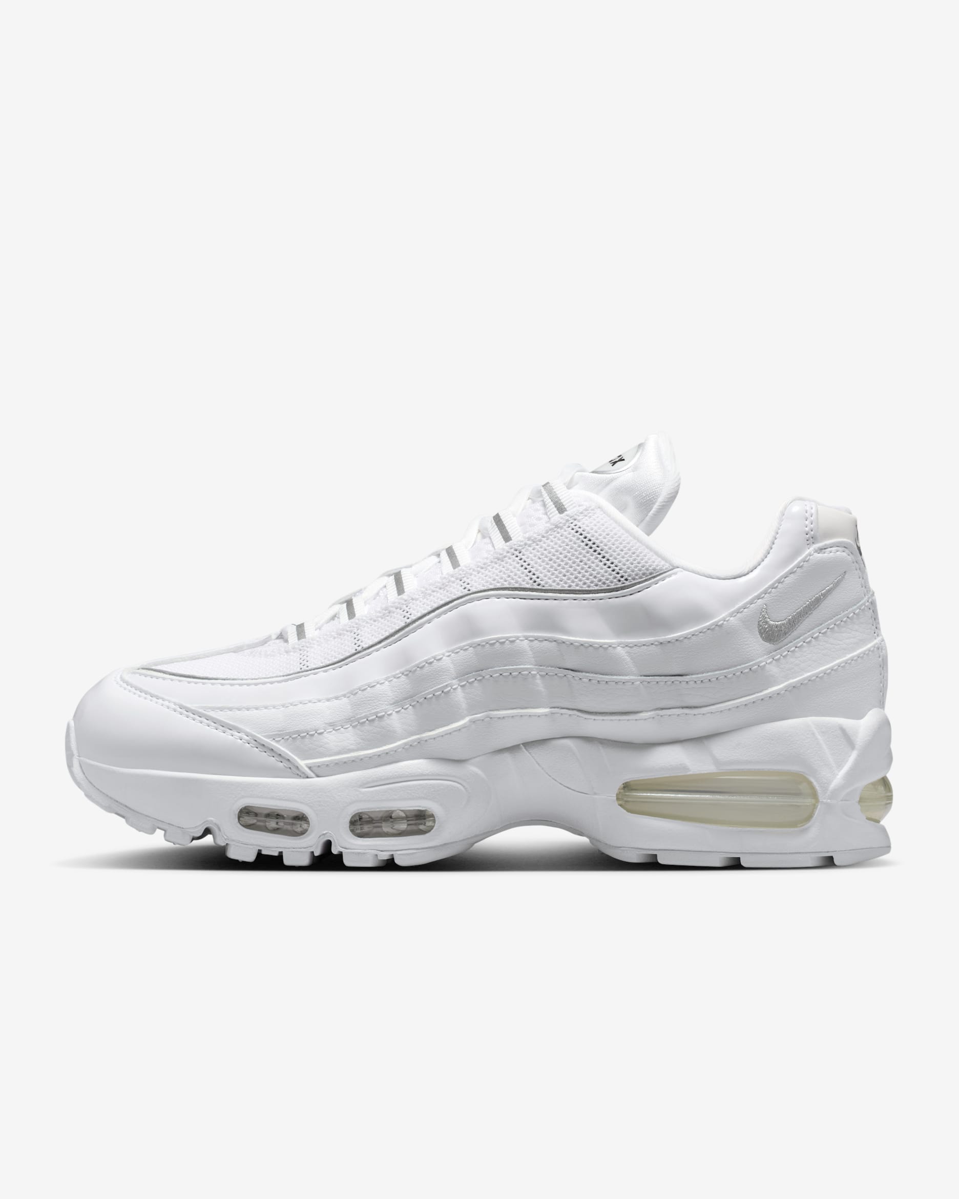 Nike Air Max 95 Big Bubble Schuh mit reflektierenden Akzenten (Damen) - Weiß/Schwarz/Reflect Silver/Metallic Silver