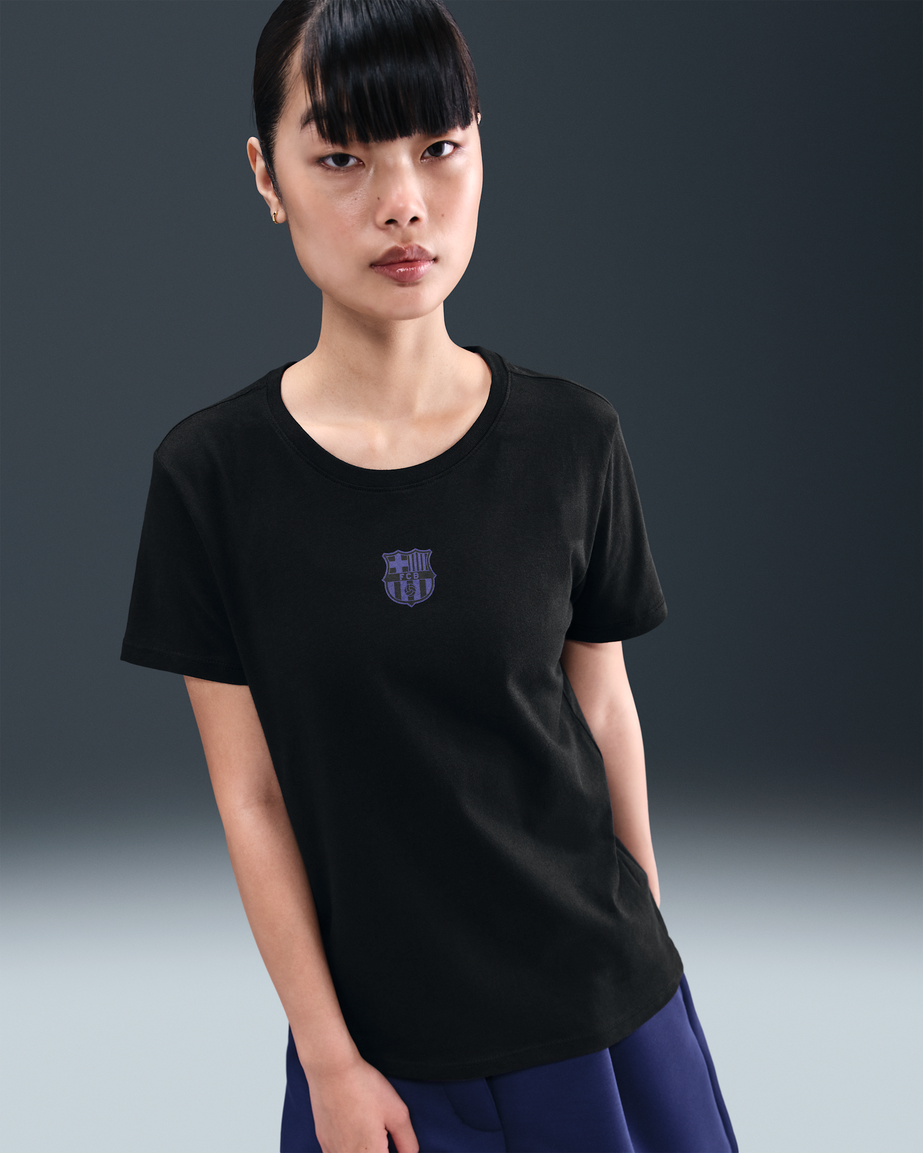 F.C. Barcelona Women's Nike Football T-Shirt - Black