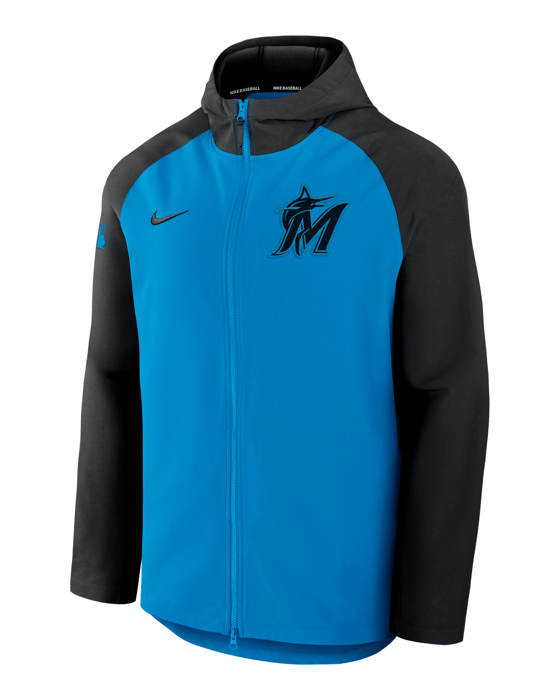 Miami Marlins Authentic Collection Men’s Nike Therma MLB Full-Zip Jacket - Aqua