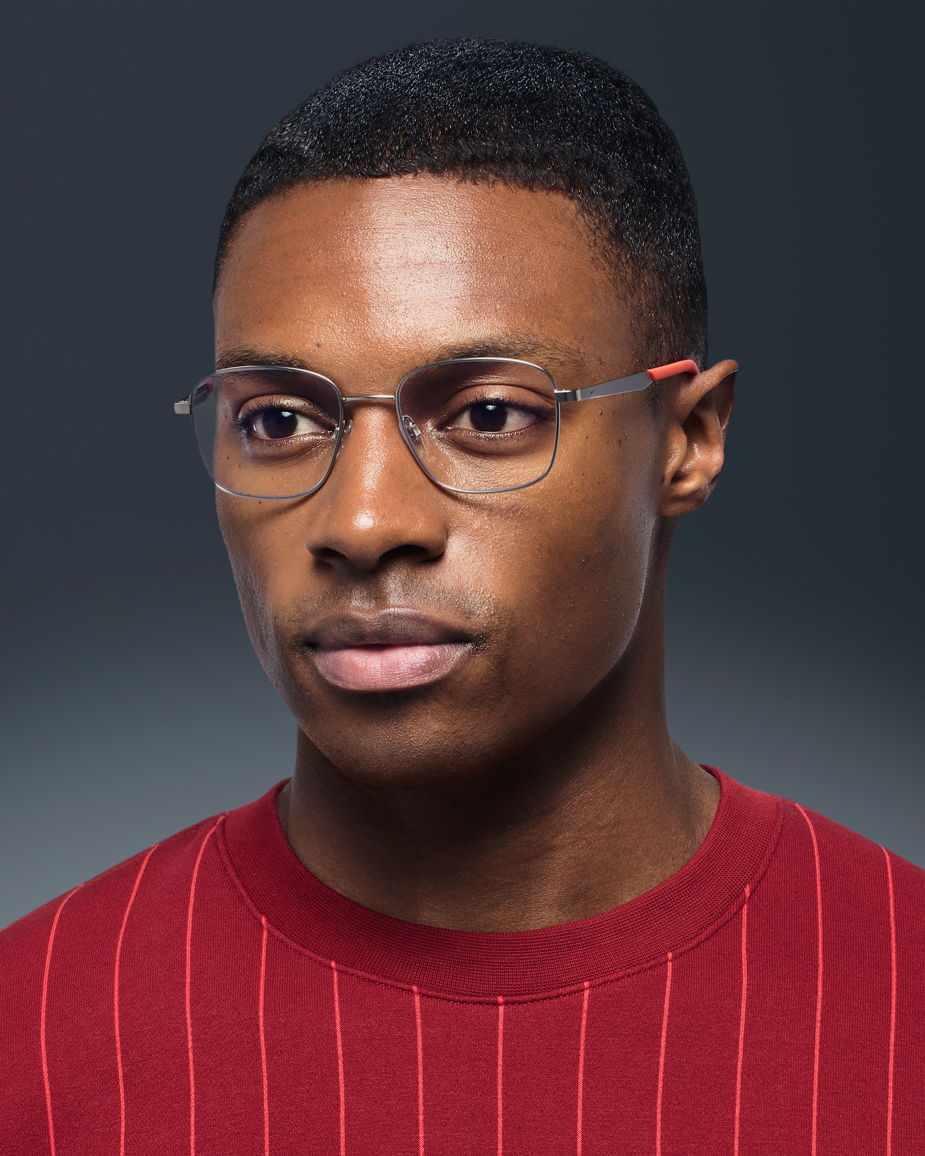 Nike Traveler Flow Blue Light Glasses - Silver/Picante Red