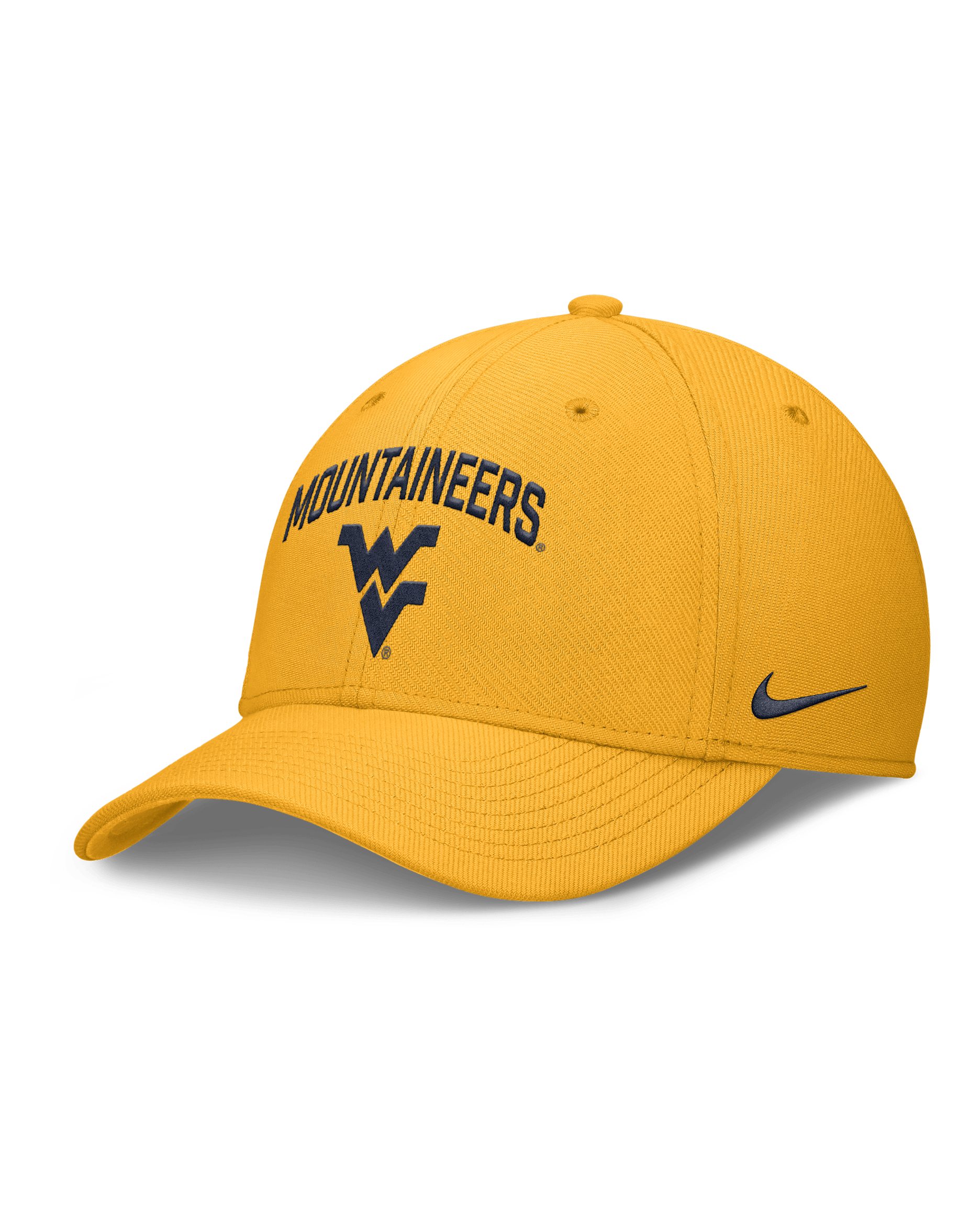 West Virginia On-Field Rise Swoosh Men's Nike Dri-FIT College Hat - Gold