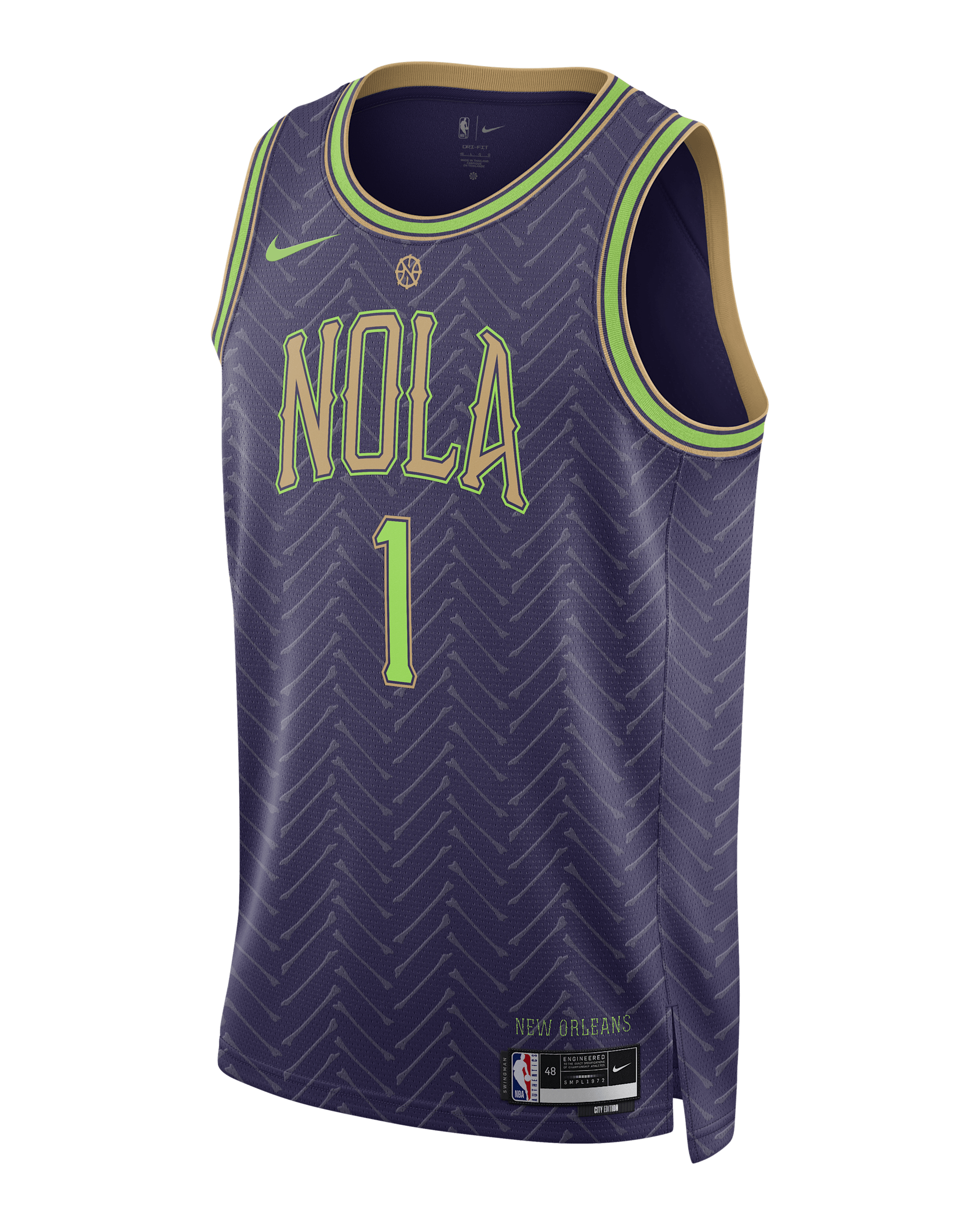 Zion Williamson New Orleans Pelicans 2024/25 City Edition Men's Nike Dri-FIT NBA Swingman Jersey - Ink