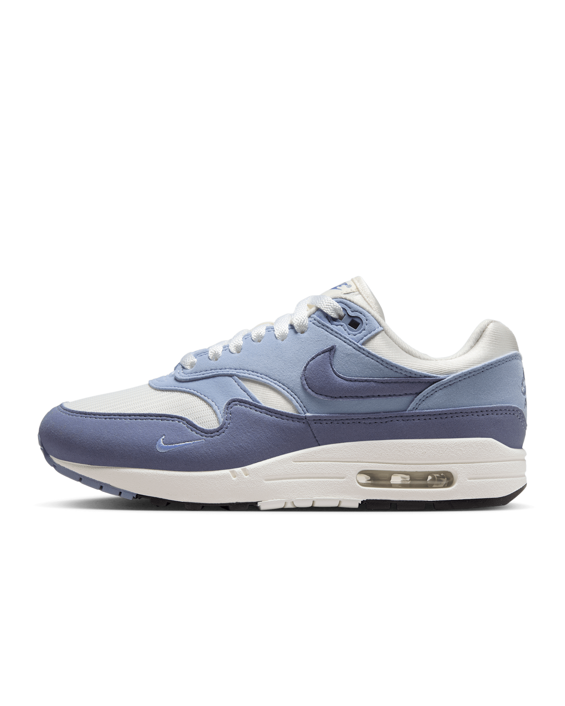 Nike Air Max 1 '87 Textile Women's Shoes - Sail/Light Armory Blue/Black/Ashen Slate