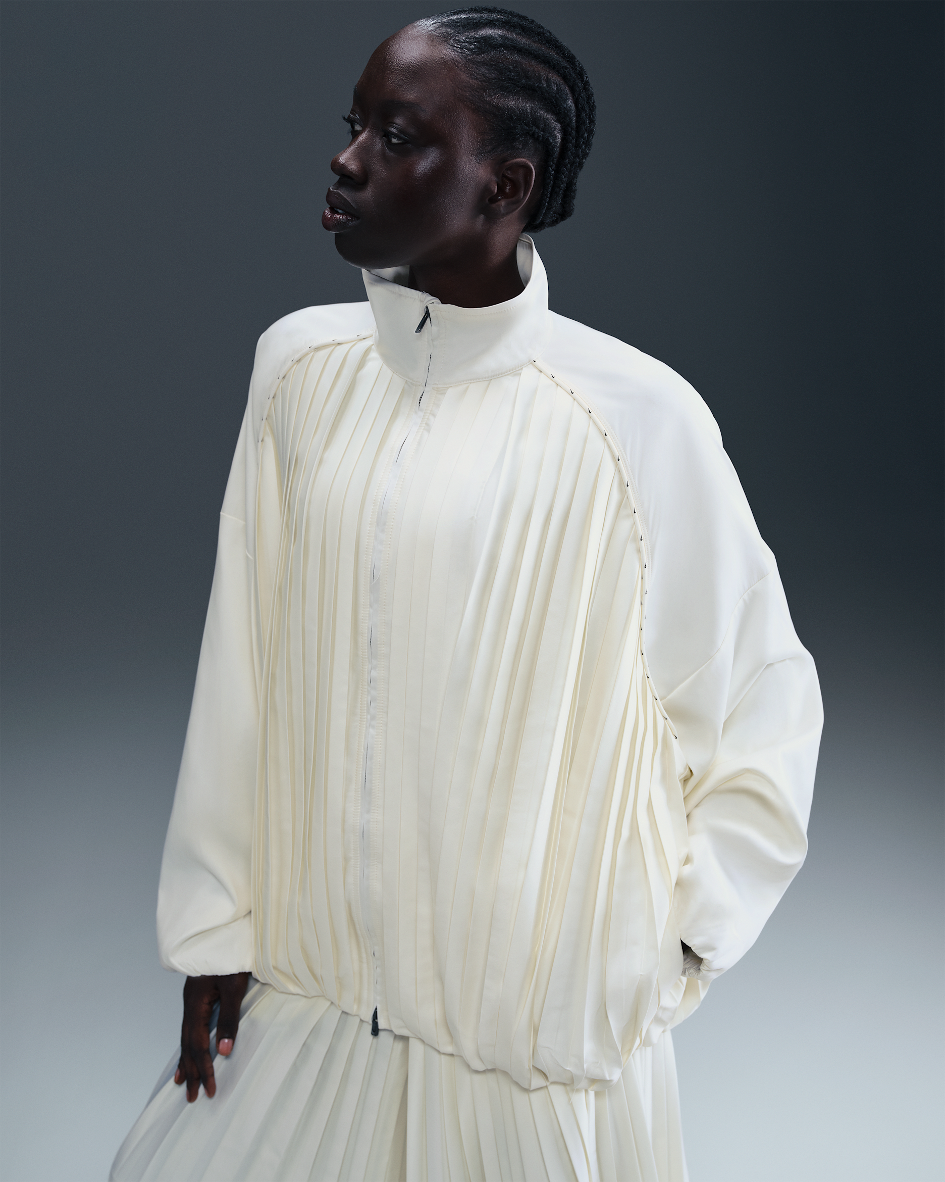 Nike Sportswear Collection Women's Pleated Track Jacket - Sail/Sail