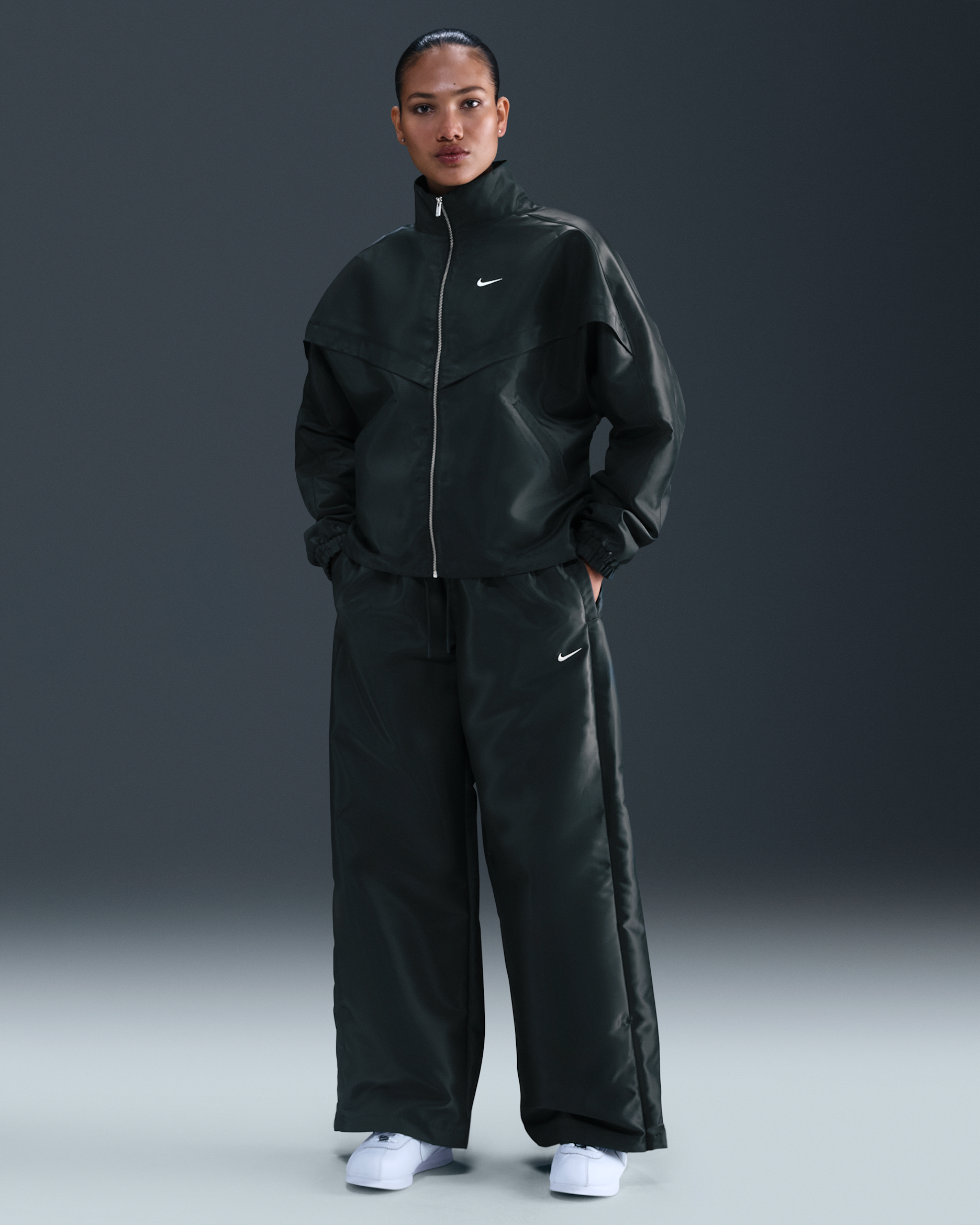Nike Sportswear Windrunner Women's Shine Pants - Seaweed/Sail