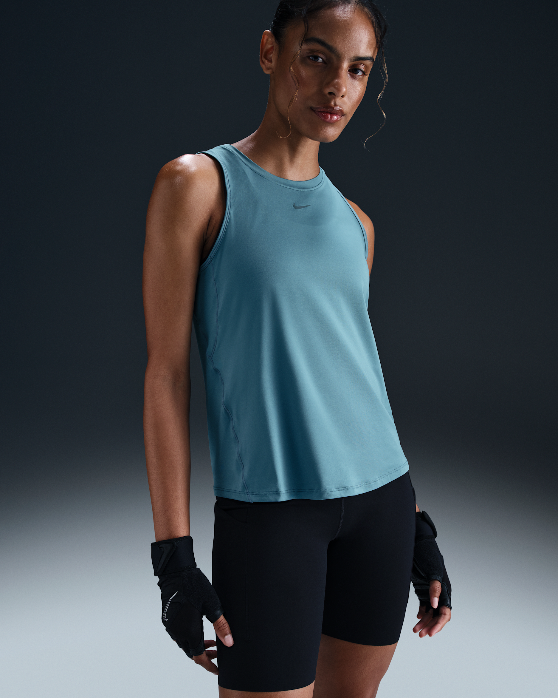 Nike One Classic Women's Dri-FIT Tank Top - Smokey Blue/Black