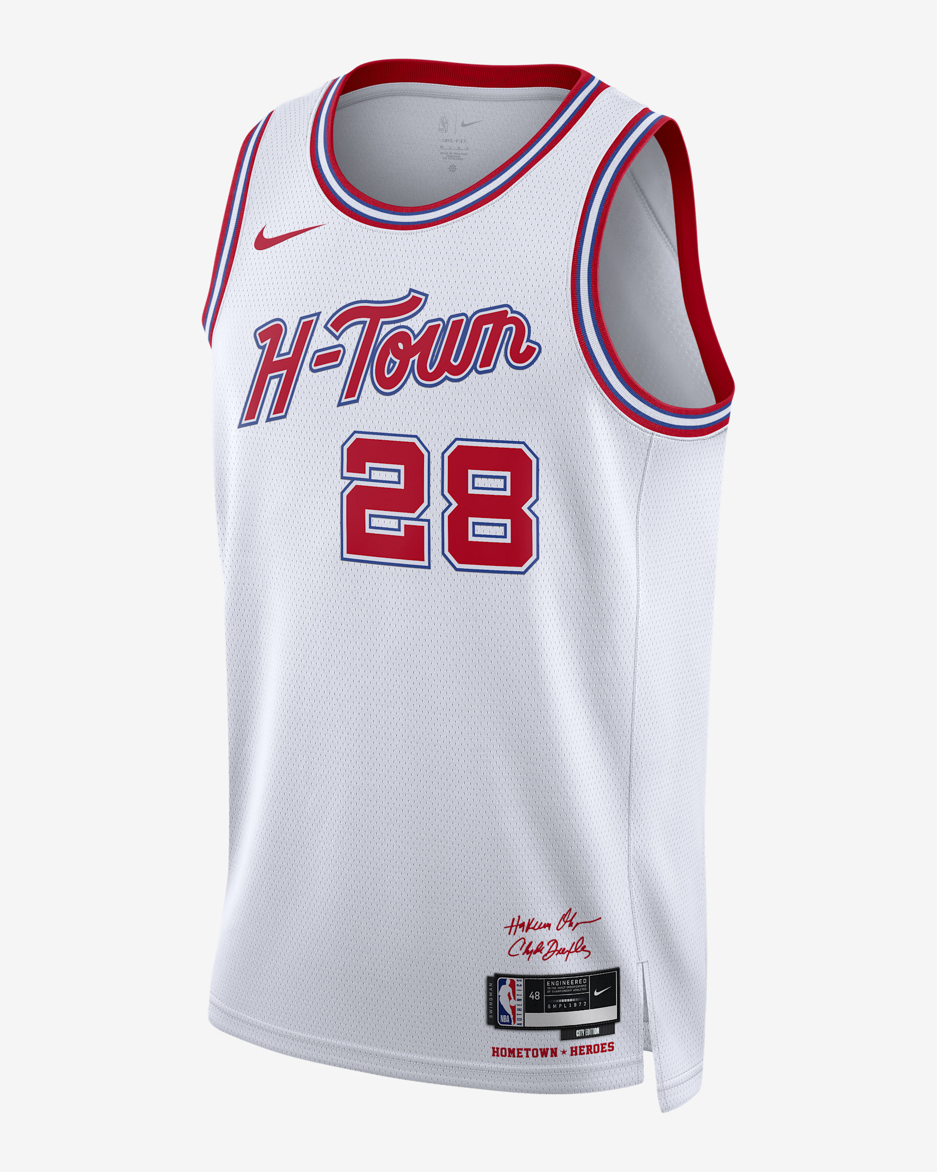Houston Rockets City Edition 2023/24 Nike Dri-FIT NBA Swingman-trøje til mænd - hvid