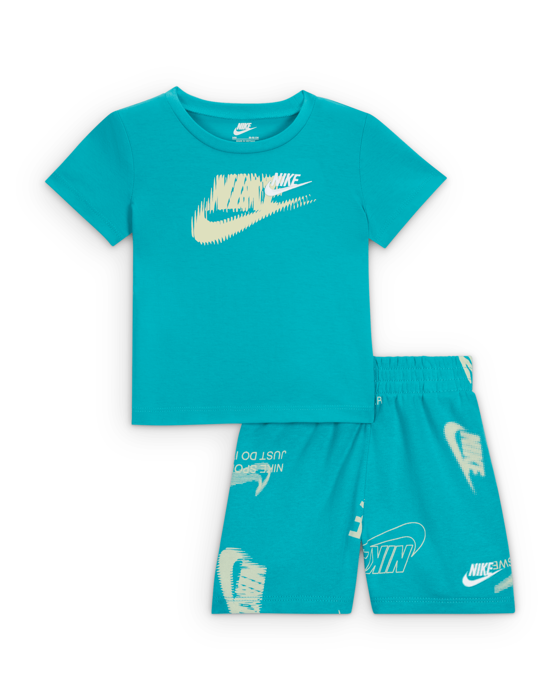 Conjunto de shorts de 2 piezas Energy para bebé (12-24 meses) Nike - Cactus empolvado