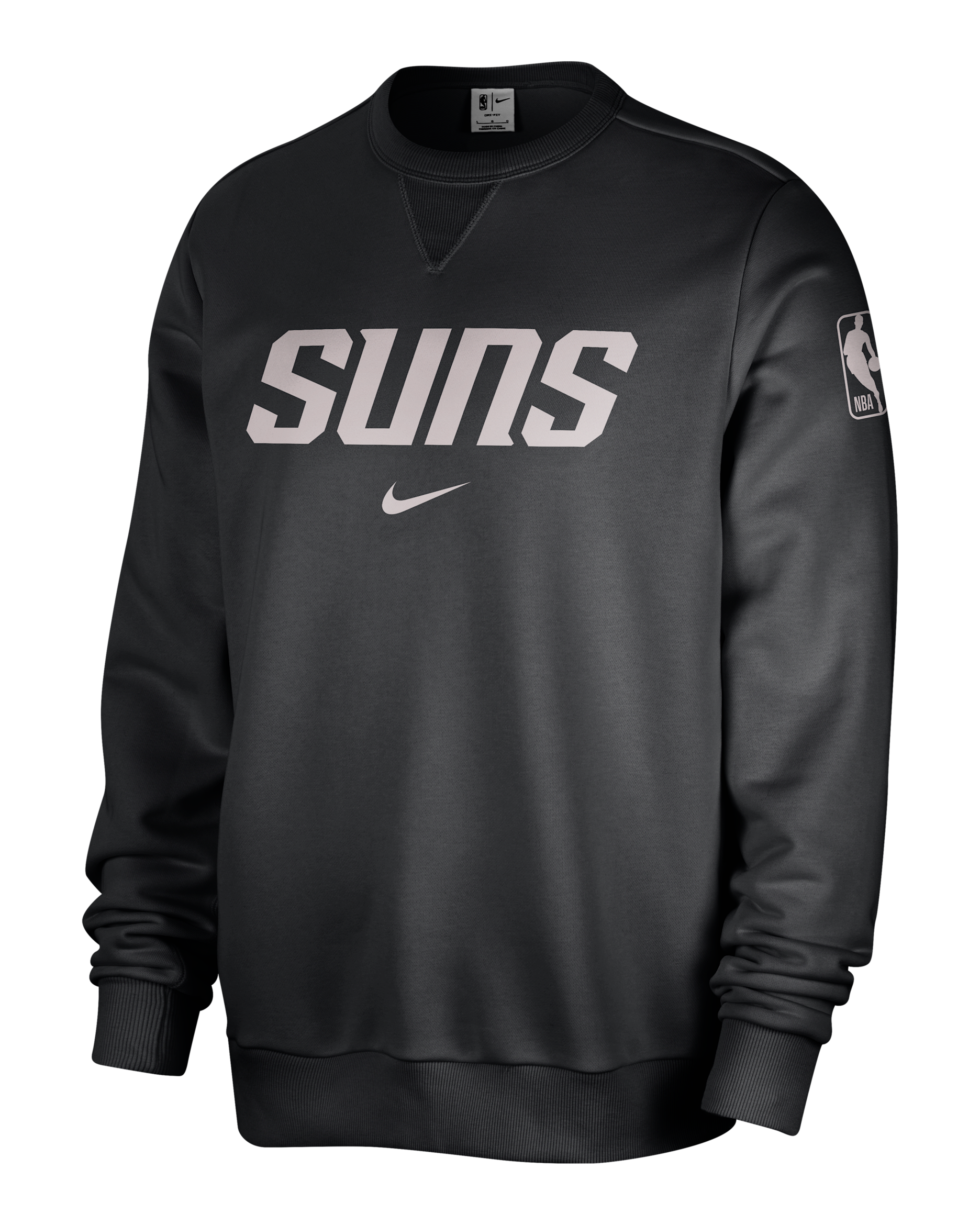 Phoenix Suns Standard Issue Men's Nike Dri-FIT NBA Crew-Neck Sweatshirt - Black/Pale Ivory/Platinum Violet