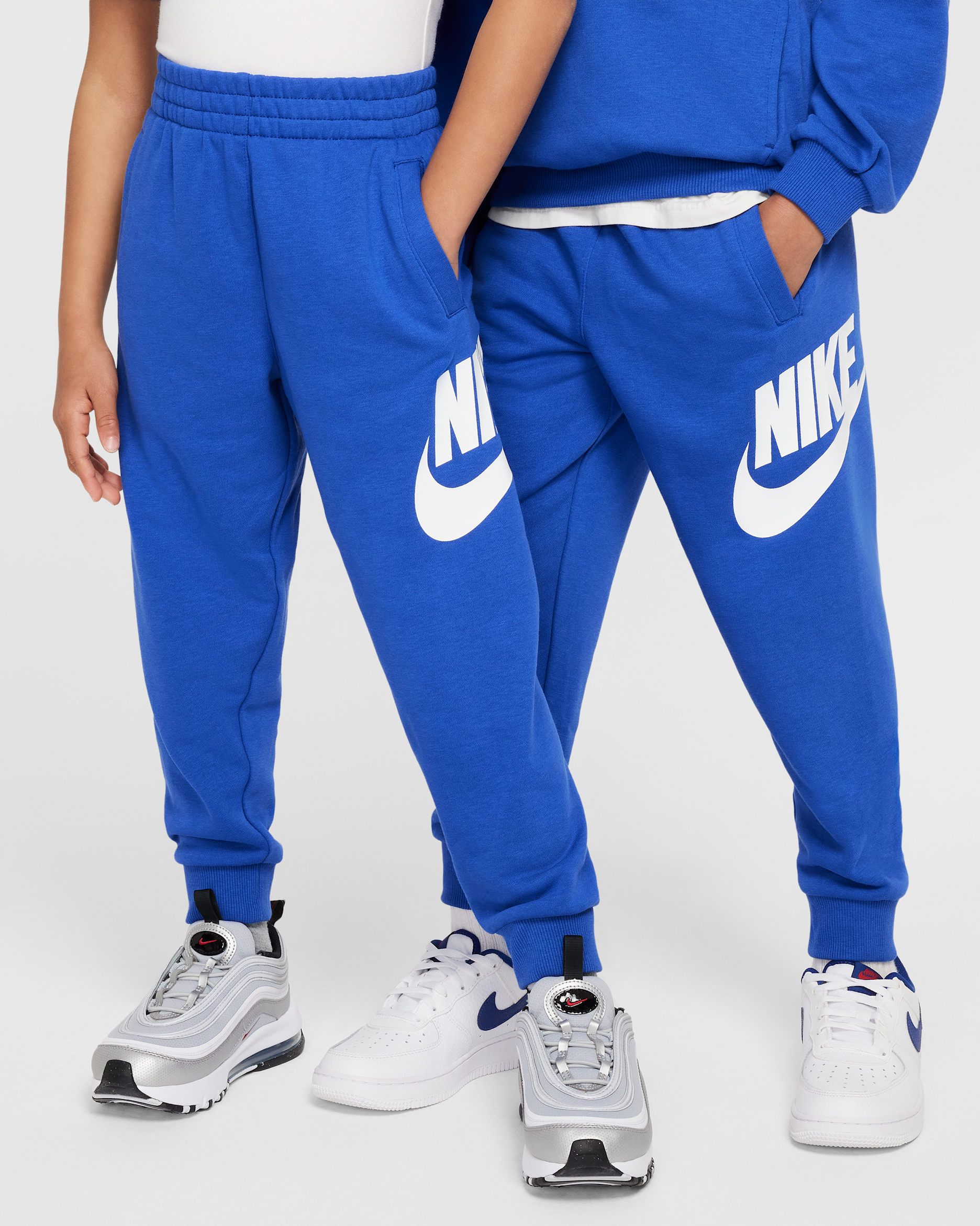 Pants de entrenamiento de French Terry para niños talla pequeña Nike Sportswear Club Fleece - Royal juego