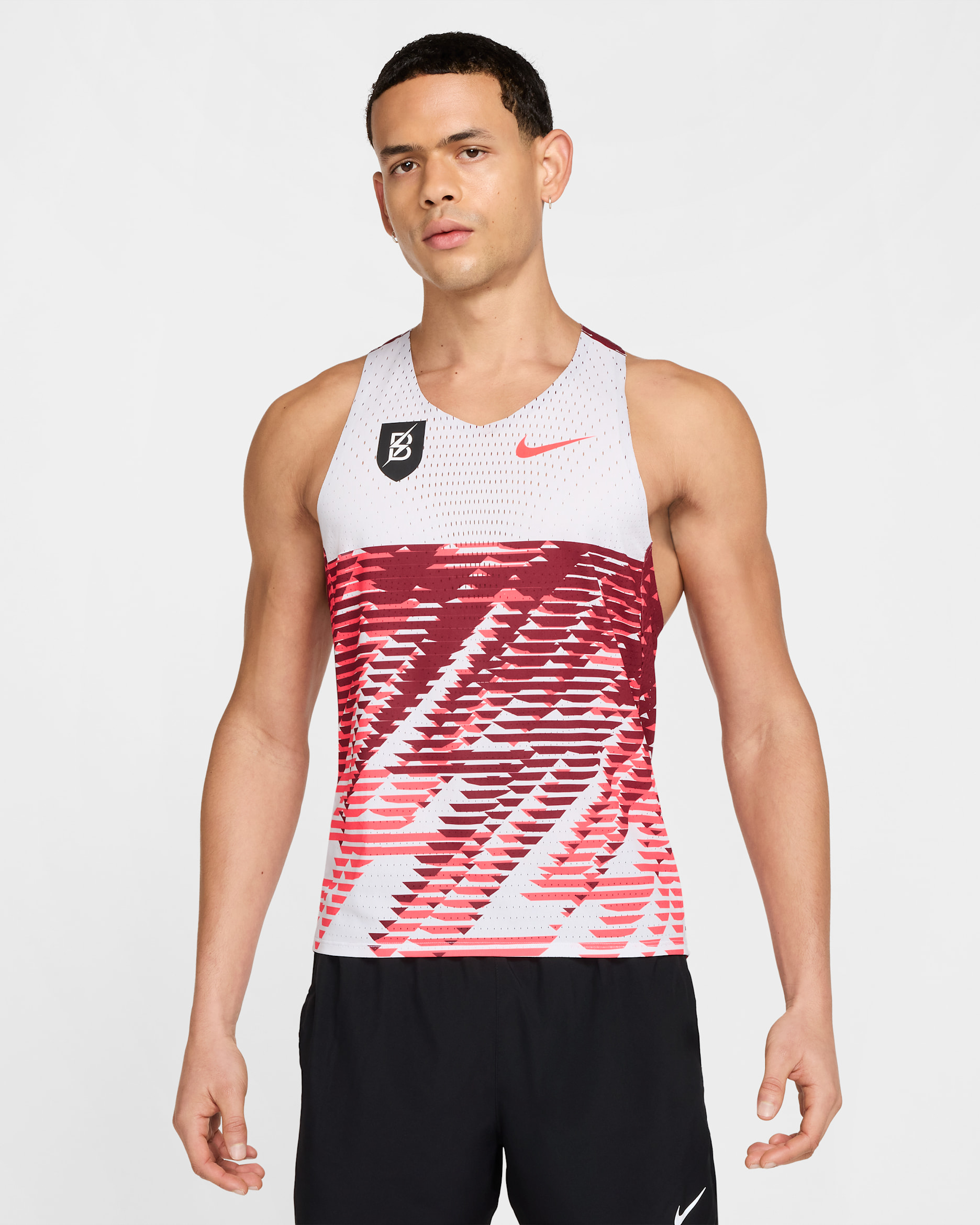 Nike AeroSwift BTC Men's Dri-FIT ADV Running Vest - White/Team Red/Bright Crimson