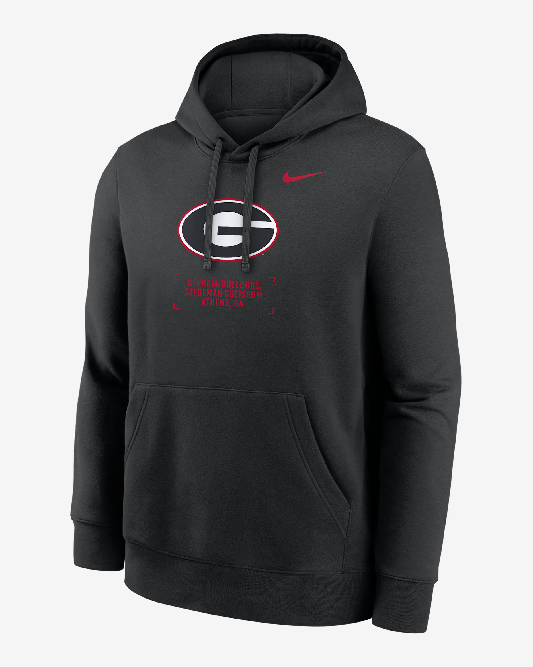 Georgia Club Basketball 2-Hit Men's Nike College Pullover Hoodie - Black