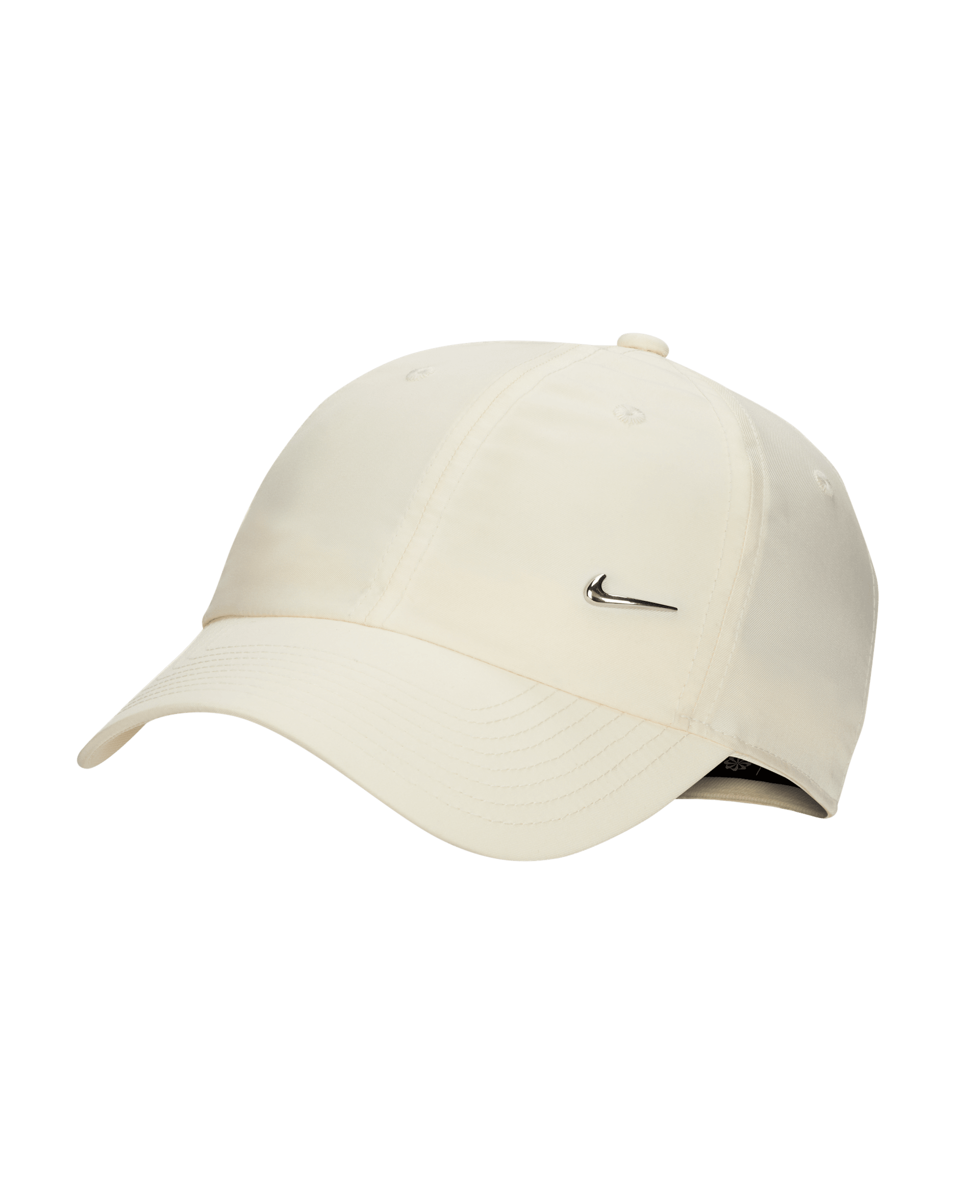 Nike Dri-FIT Club Unstructured Metal Swoosh Cap - Coconut Milk/Metallic Silver