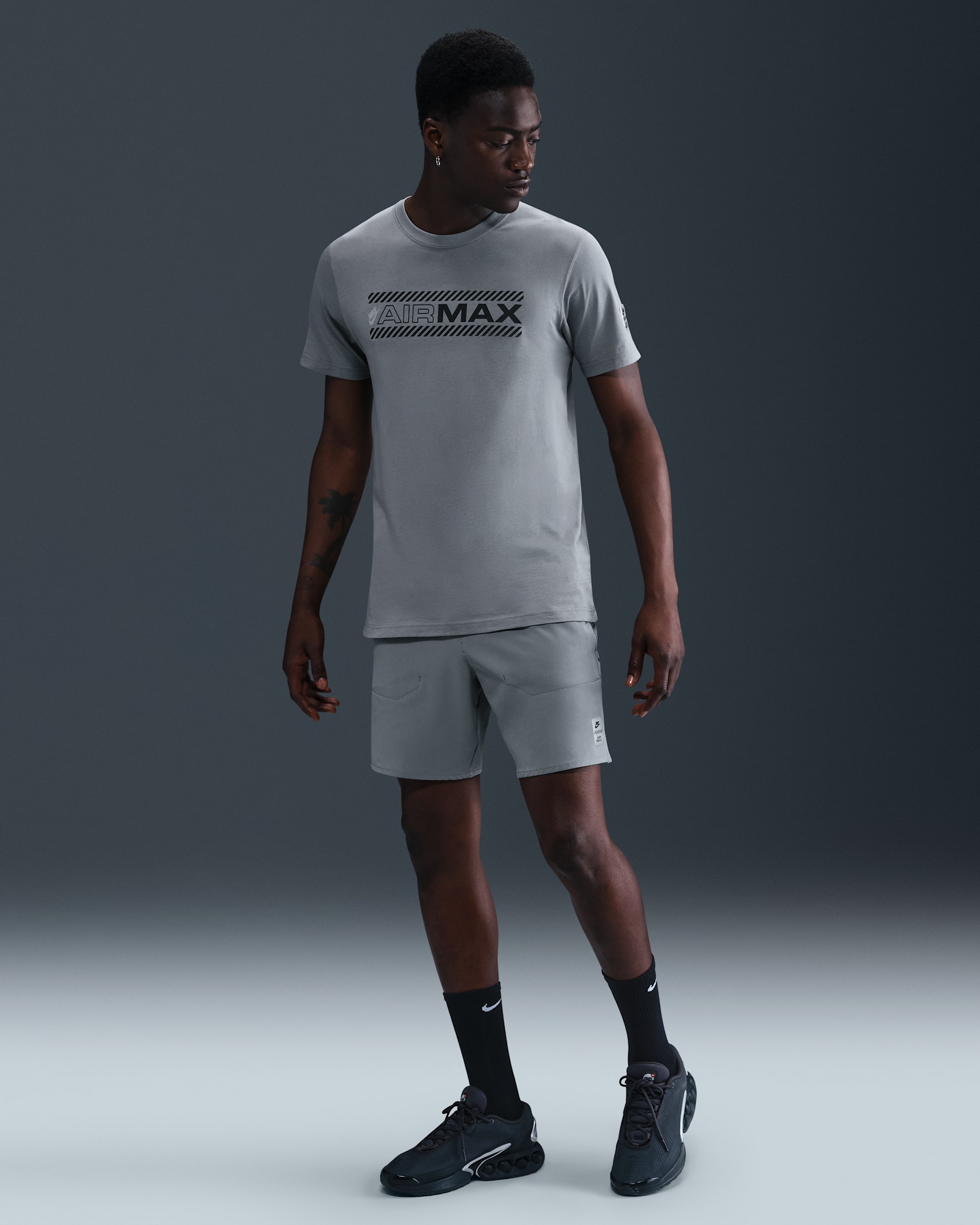 Nike Air Max Pantalons curts de teixit Woven - Home - Cool Grey/Negre