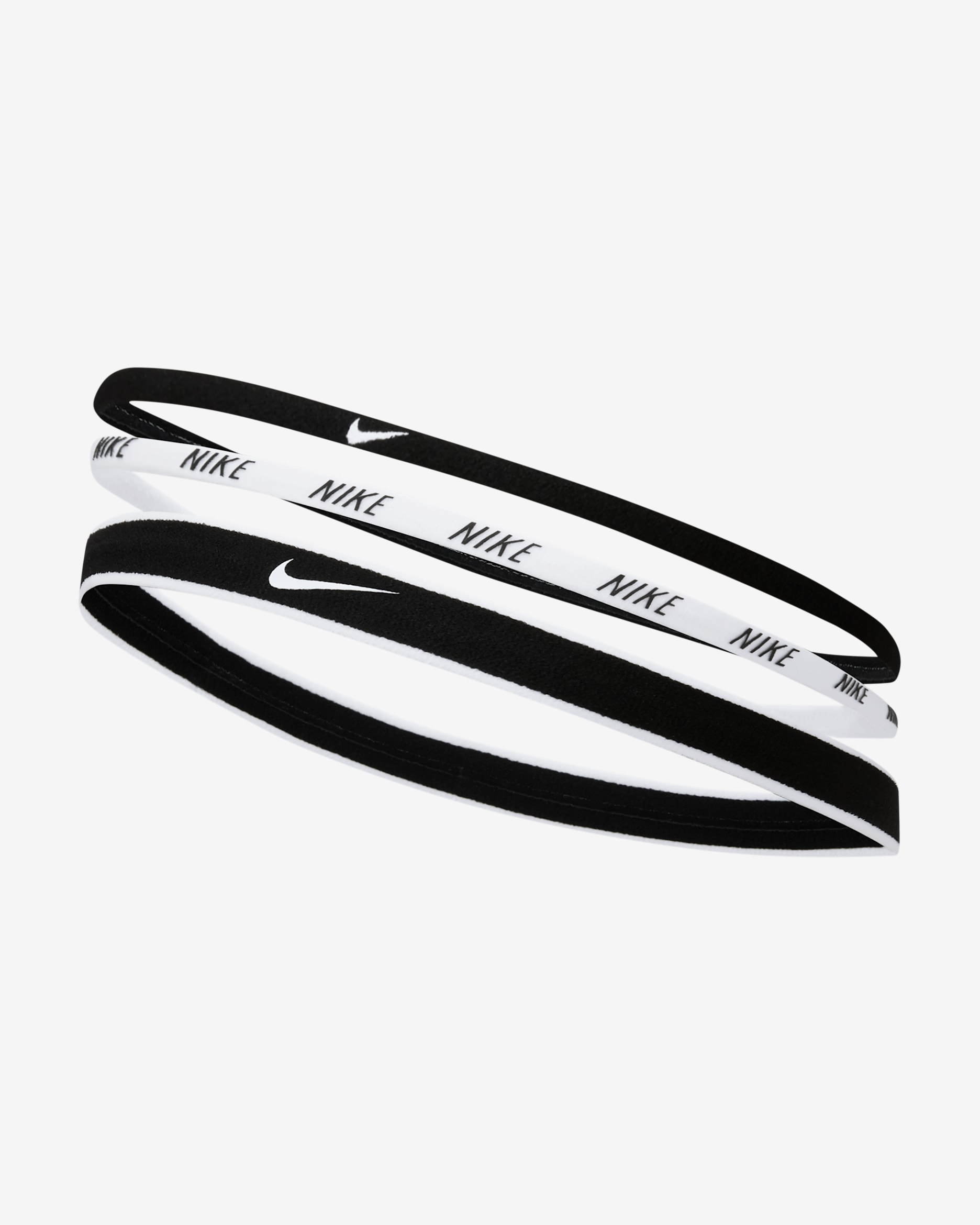 Bandas para el cabello de ancho mixto Nike (pack de 3) - Multicolor/Negro/Blanco/Negro
