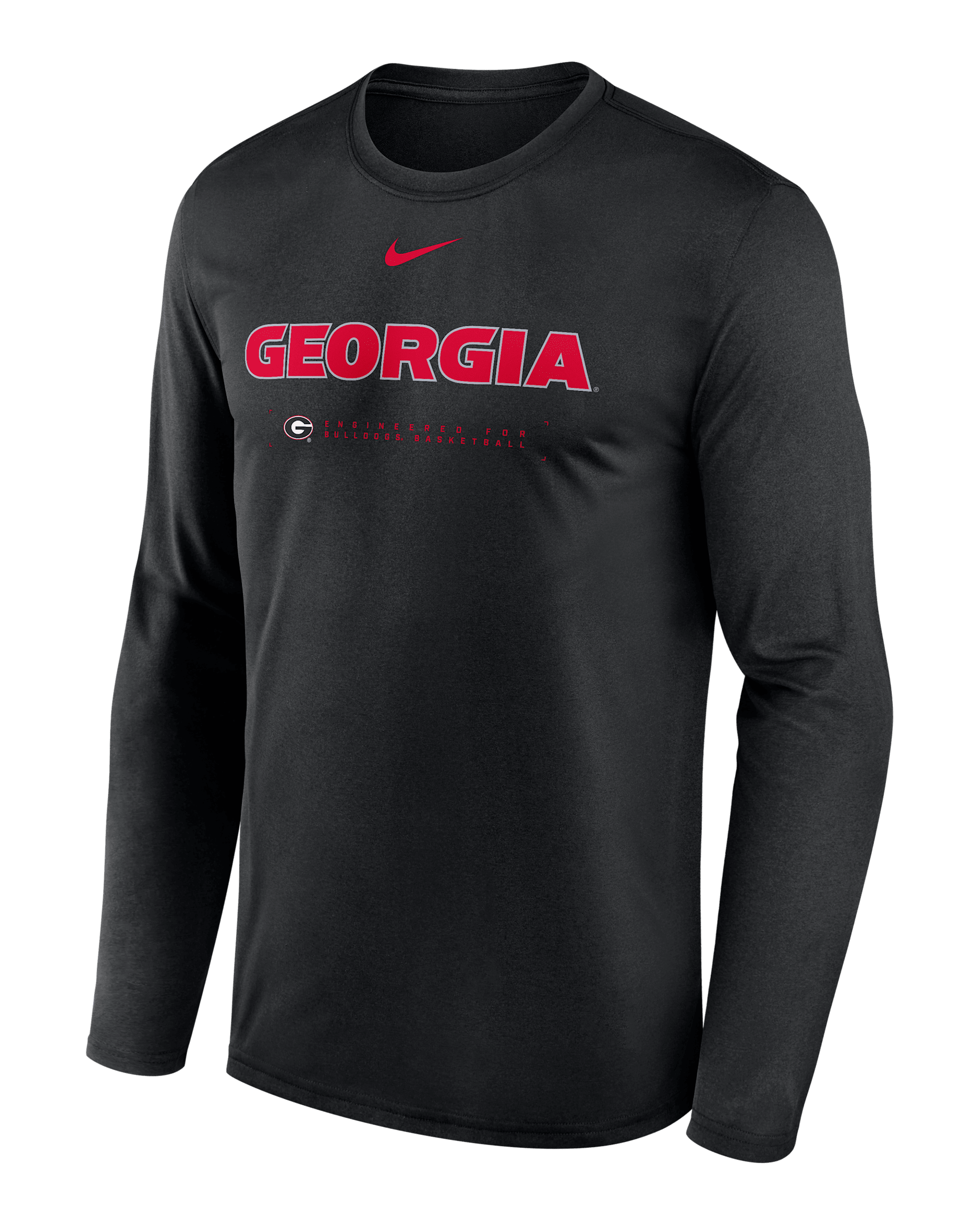 Georgia Courtside Basketball Shootaround Legend Men's Nike Dri-FIT College Long-Sleeve T-Shirt - Black