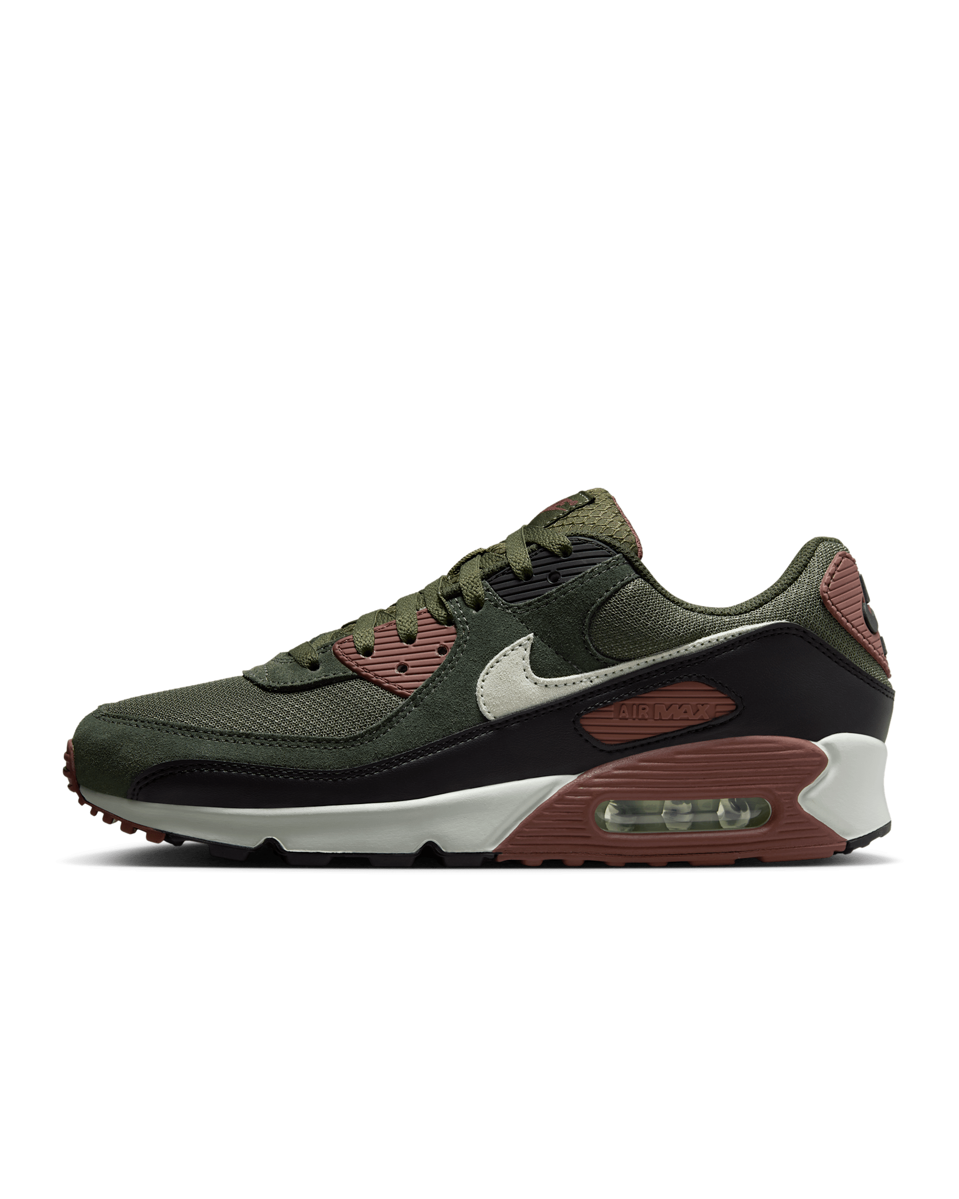 Calzado para hombre Nike Air Max 90 - Caqui militar/Rojo sepia/Secuoya/Plata claro