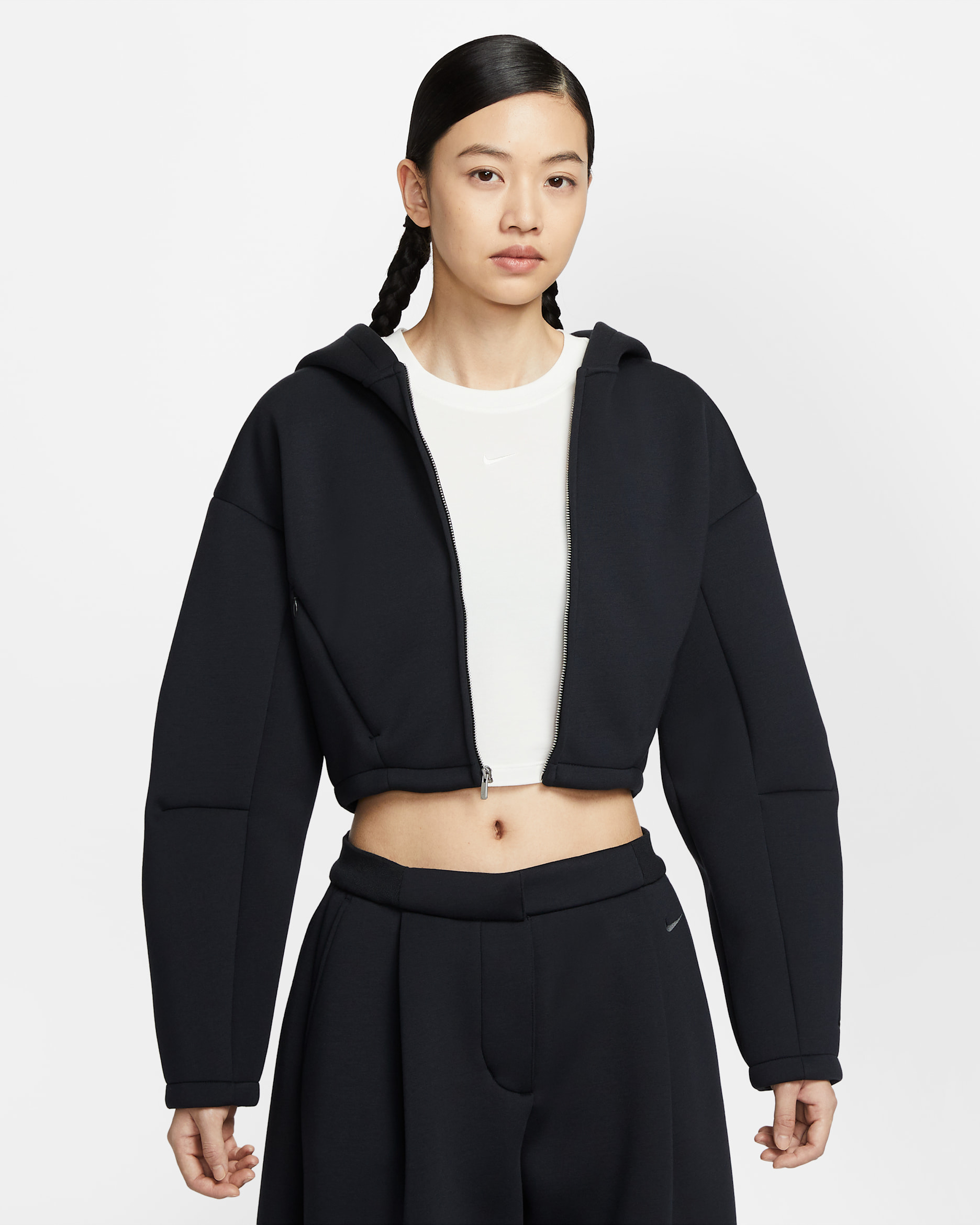 ナイキ スポーツウェア ウィメンズ フルジップ ジャケット - ブラック/アンスラサイト