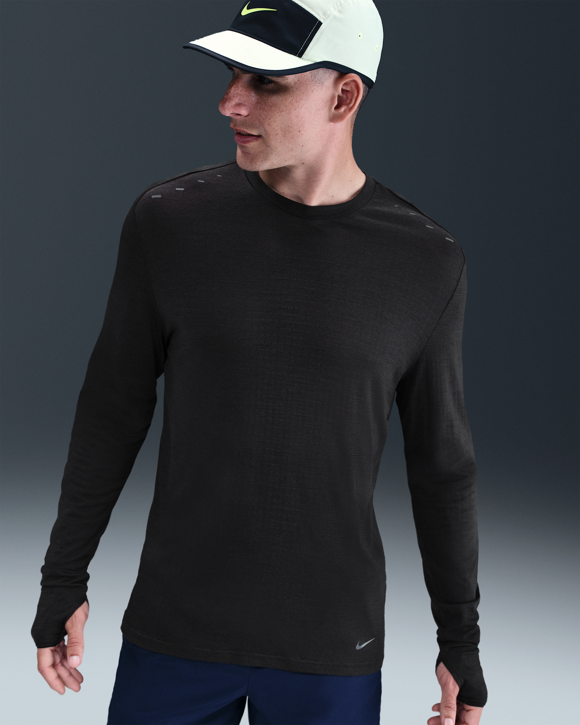 Haut de running à manches longues Dri-FIT ADV Nike Run Wool pour homme - Noir/Anthracite