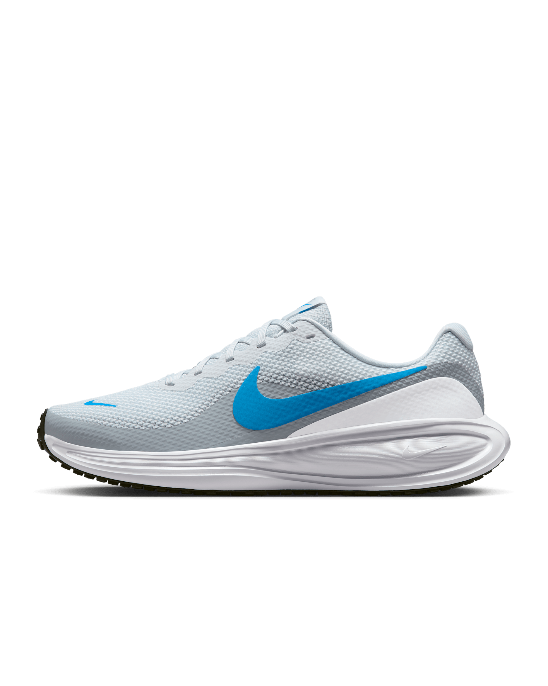 나이키 레볼루션 8 남성 로드 러닝화 - 퓨어 플래티넘/울프 그레이/화이트/블루 히어로