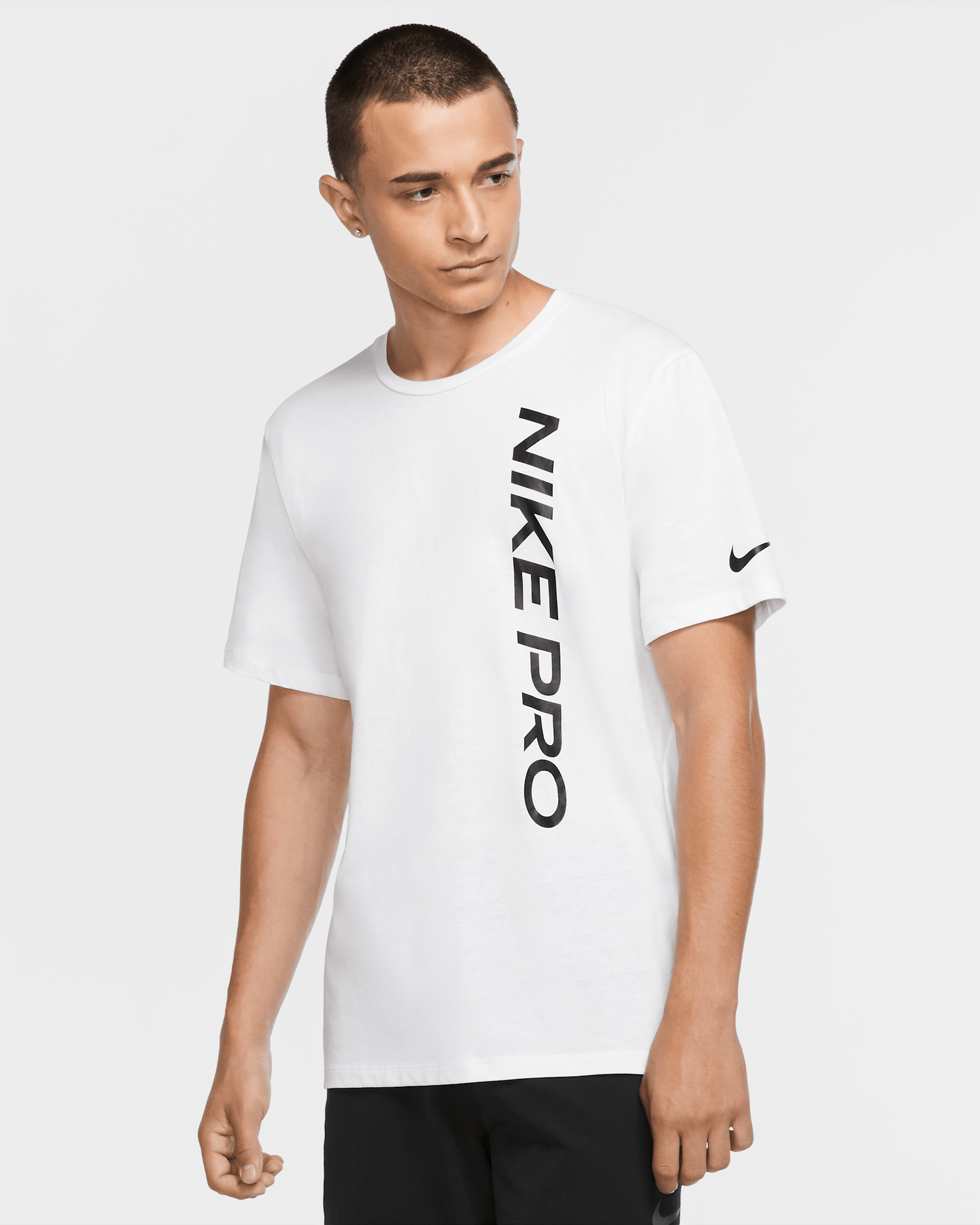 Nike Pro Men's Short-Sleeve Top - White/Black