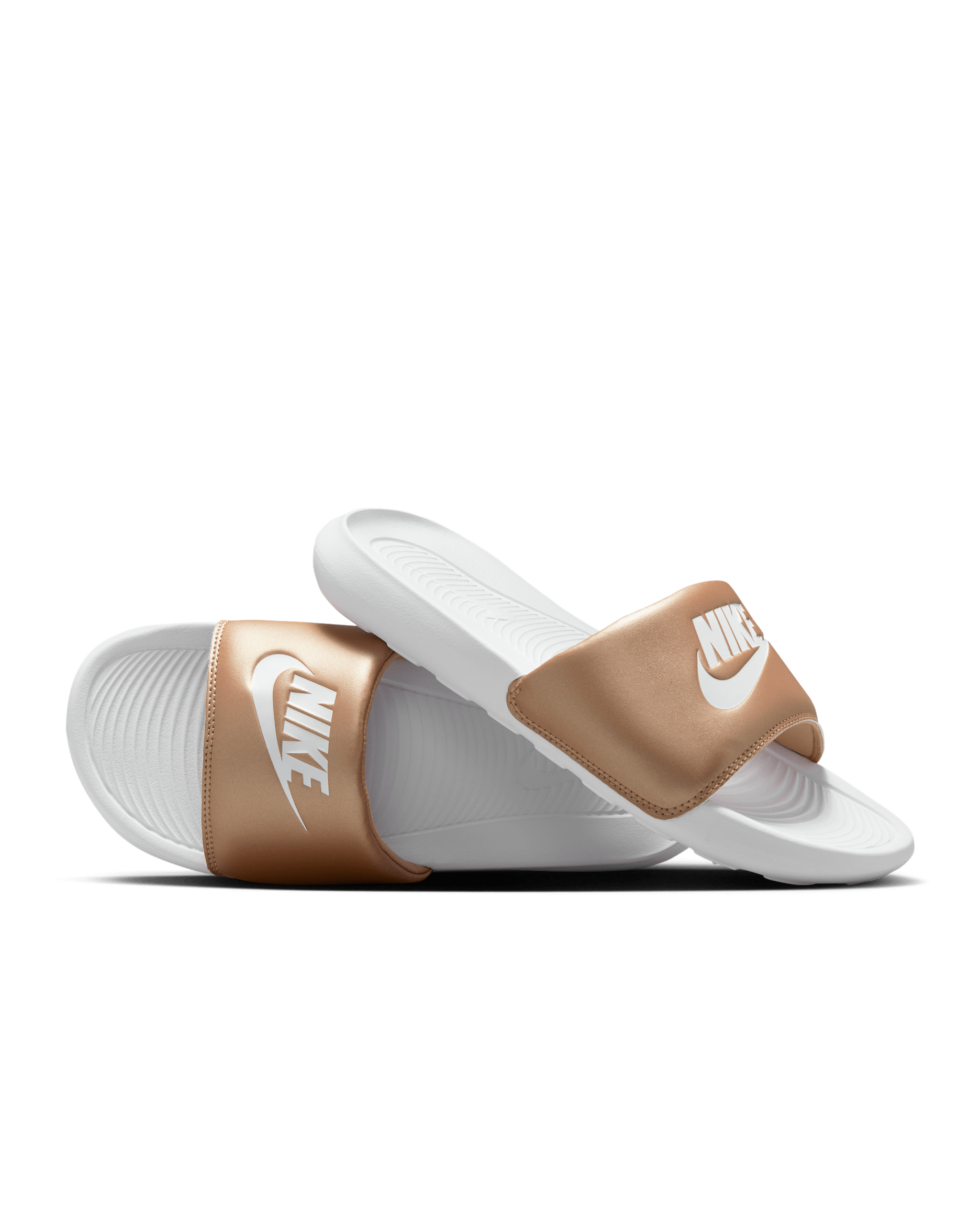 Nike Victori One Women's Slides - Metallic Red Bronze/White/White