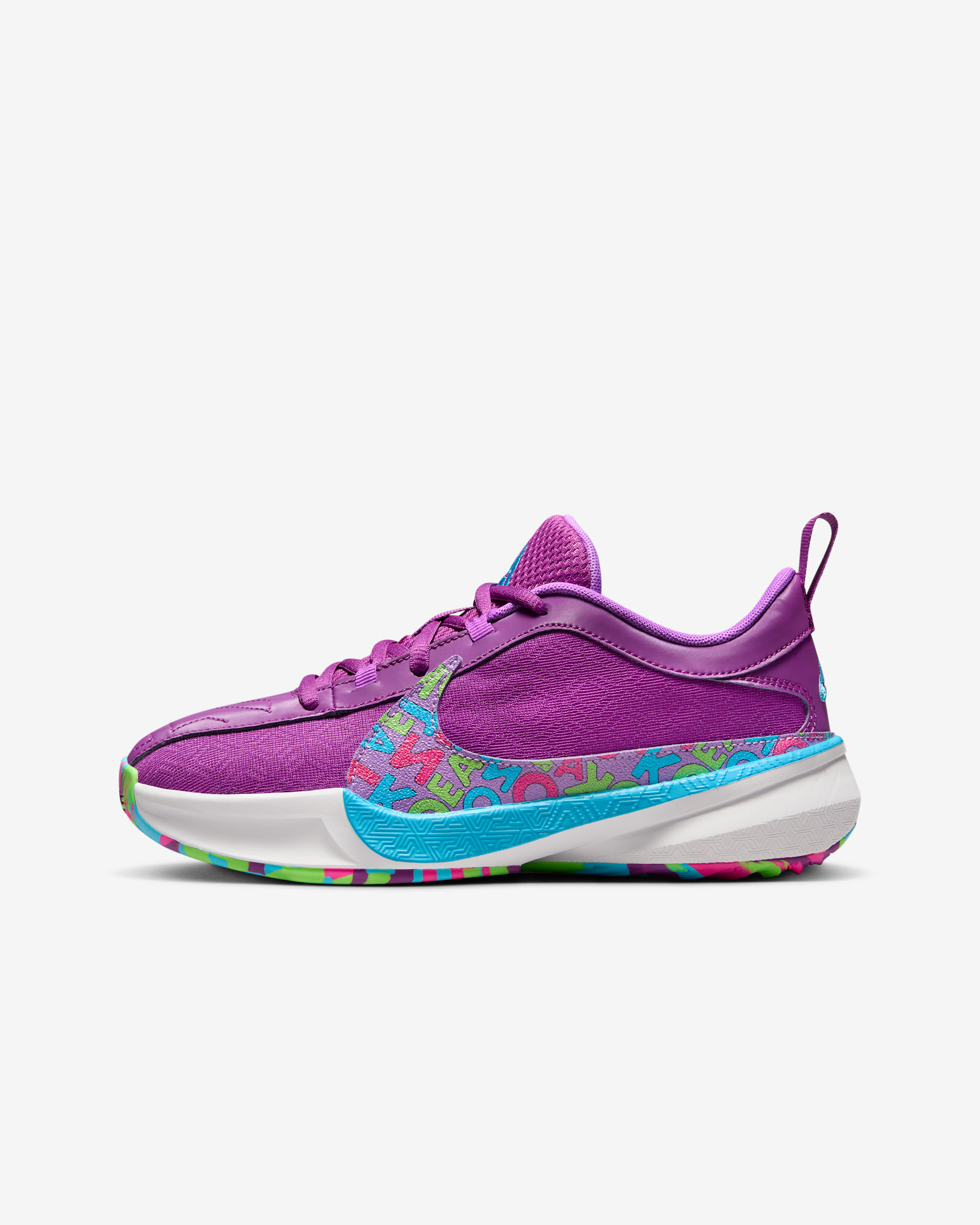 Giannis Freak 5 Older Kids' Basketball Shoes - Bold Berry/Baltic Blue/Summit White/Fuchsia Dream