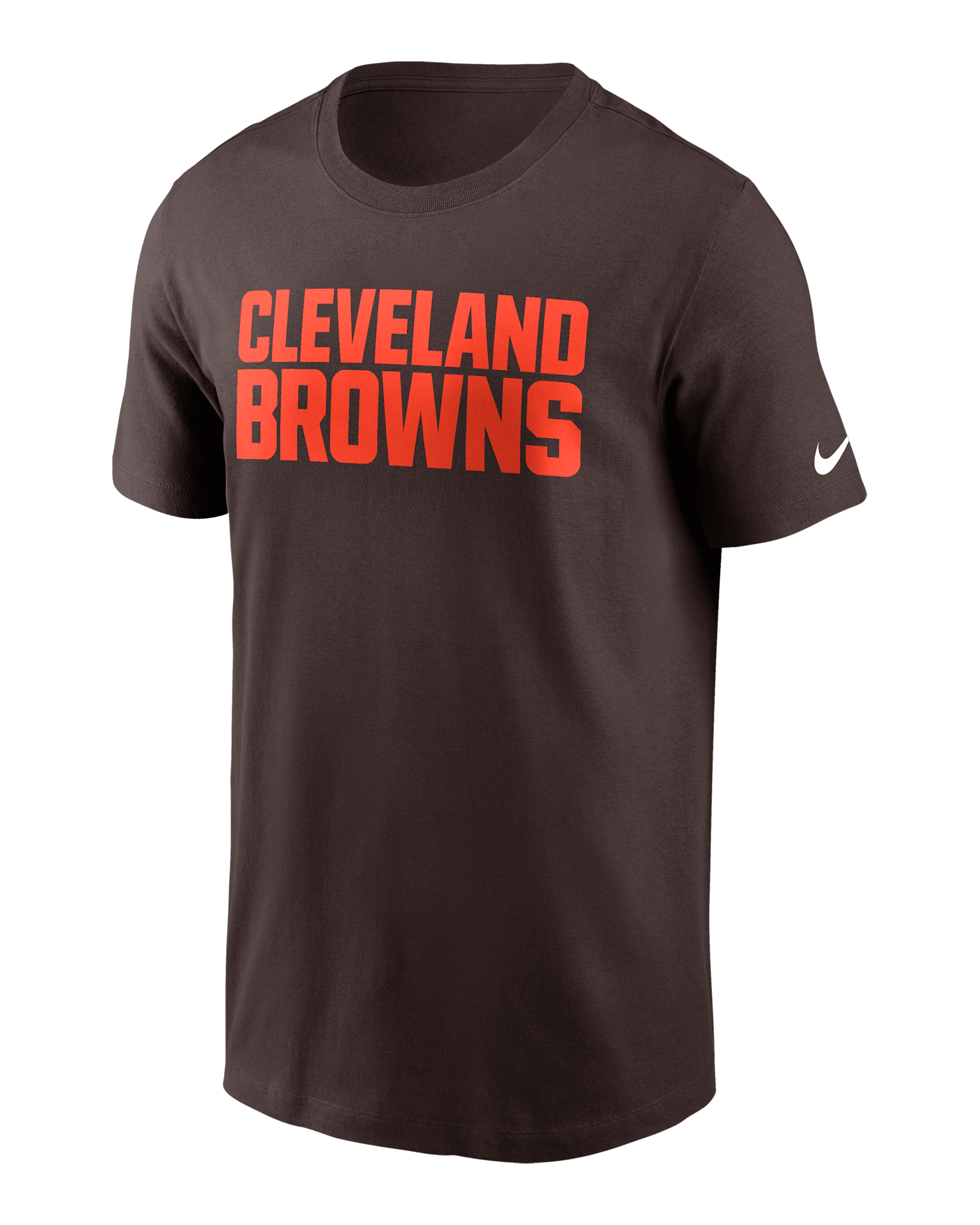 Cleveland Browns Primetime Wordmark Essential Men's Nike NFL T-Shirt - Brown