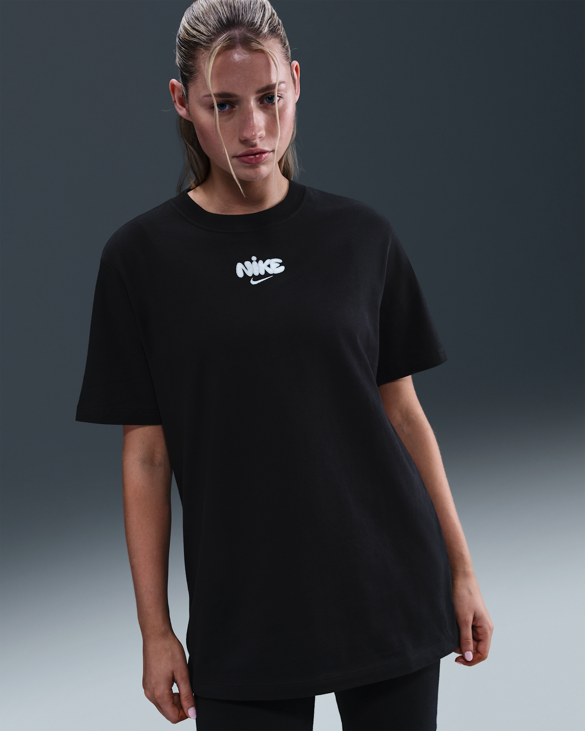 Γυναικείο T-Shirt Nike Sportswear - Μαύρο/Λευκό