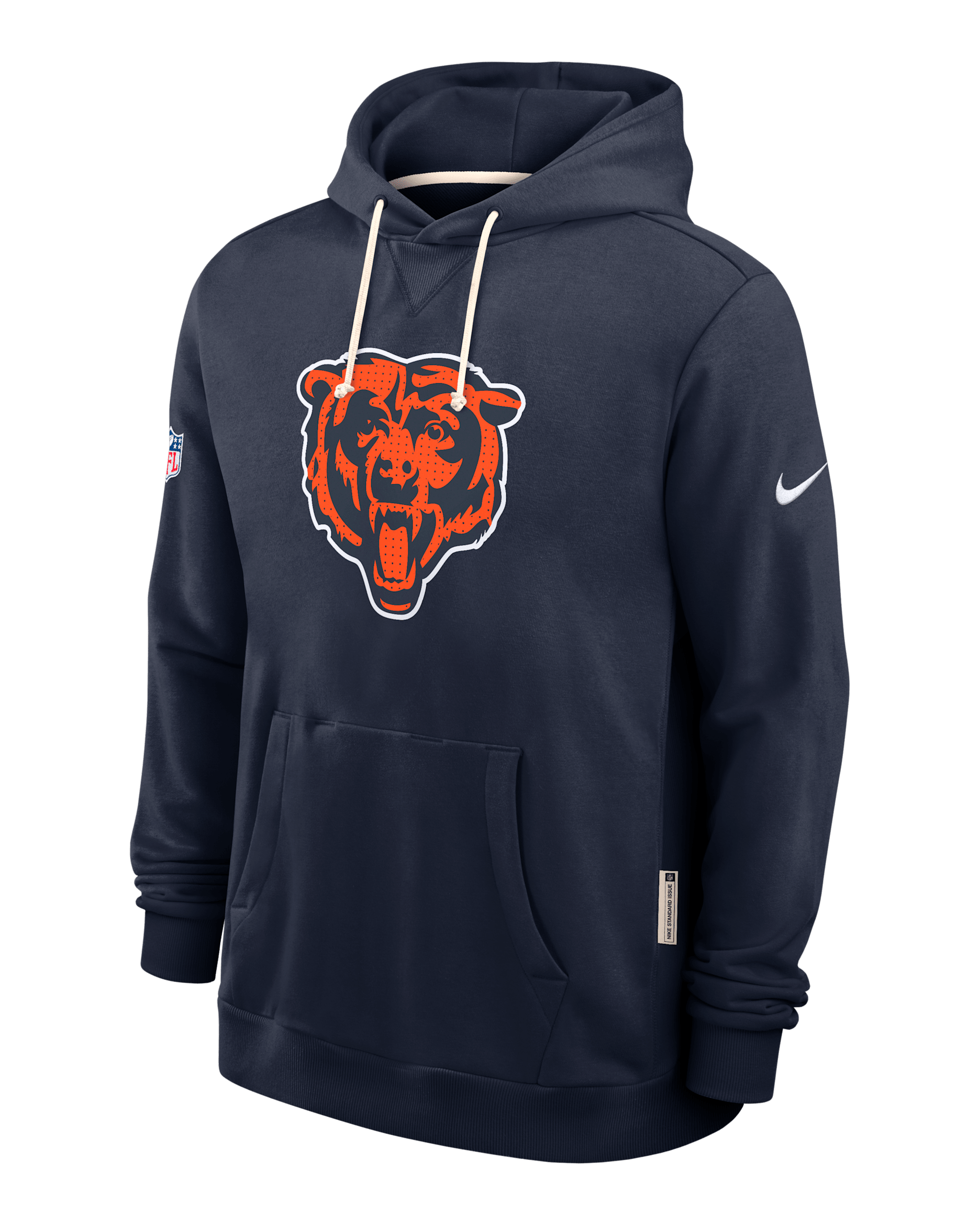 Chicago Bears Initial Home Sideline Men's Nike Dri-FIT NFL Pullover Hoodie - Marine