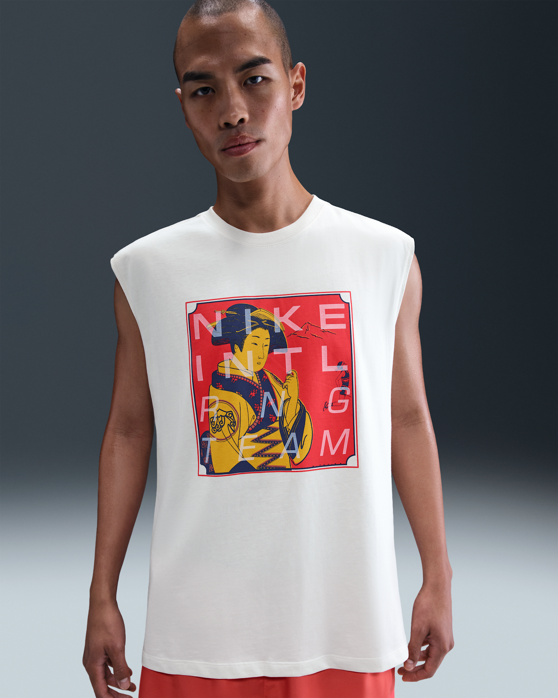 ナイキ メンズ Dri-FIT ノースリーブ ランニング Tシャツ - ソフトパール