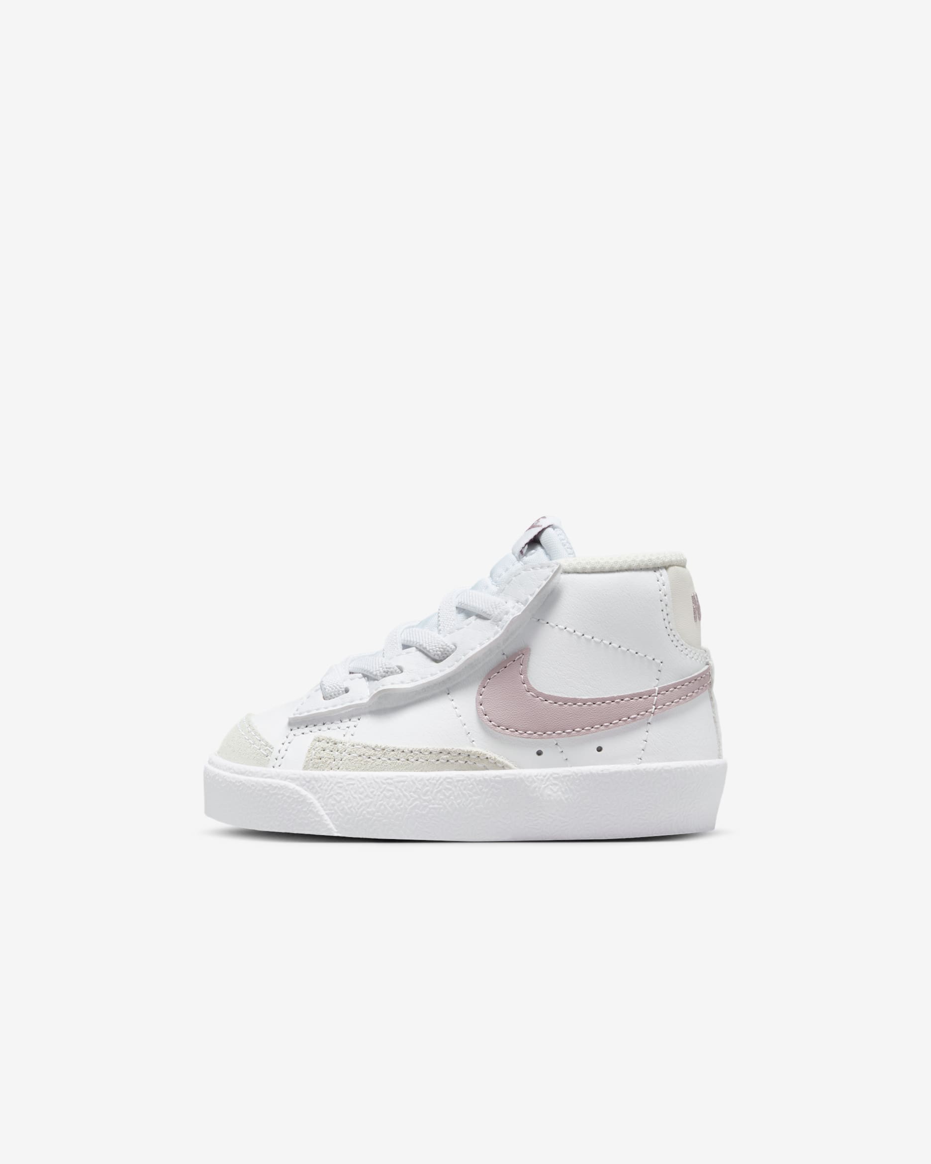 Tenis para bebé e infantil Nike Blazer Mid '77 - Blanco/Fantasma/Mena violeta claro