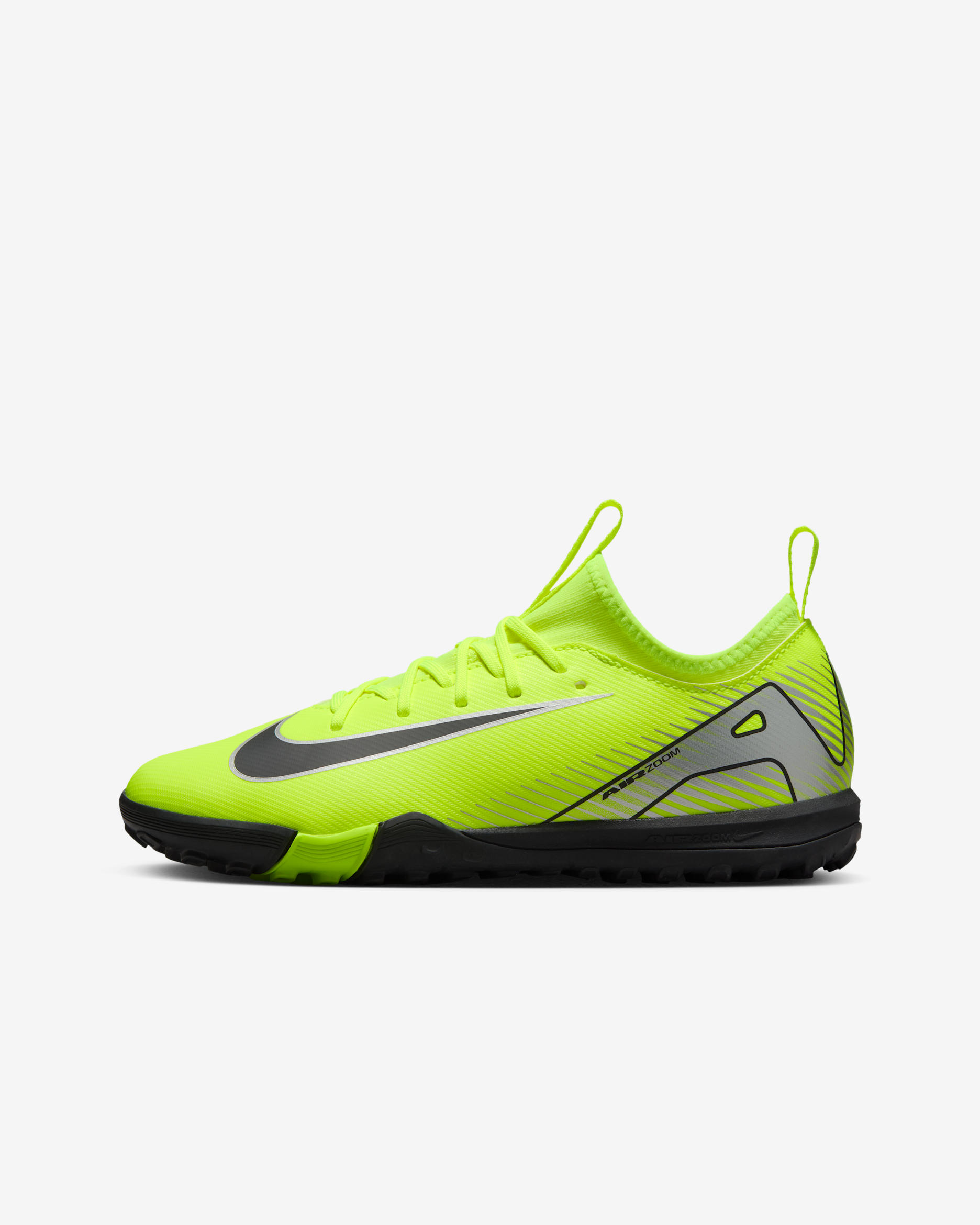 Nike Jr. Mercurial Vapor 16 Academy Younger/Older Kids' Turf Low-Top Football Shoes - Volt/Black