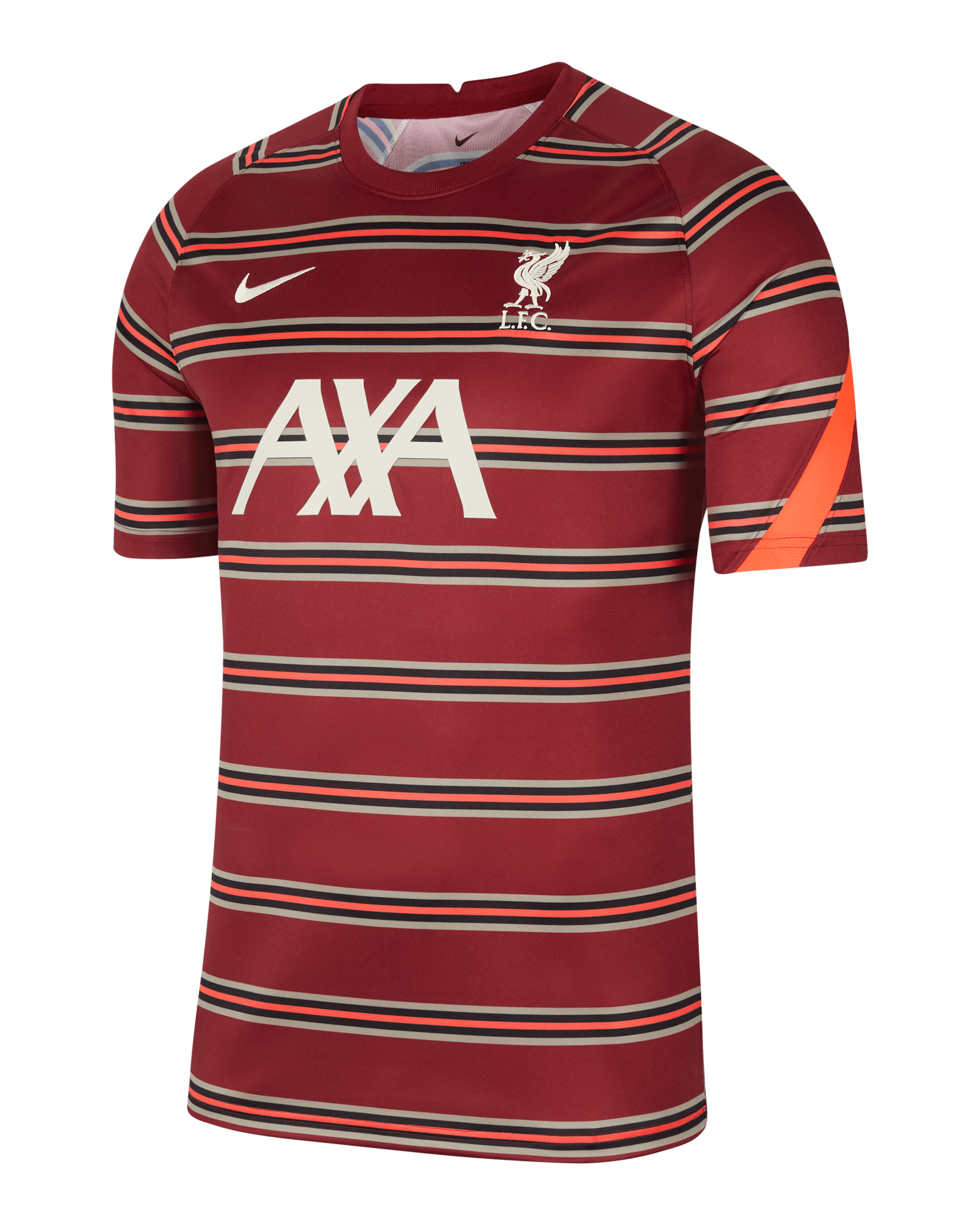 Liverpool F.C. Men's Pre-Match Short-Sleeve Football Top - Team Red/Bright Crimson/Fossil