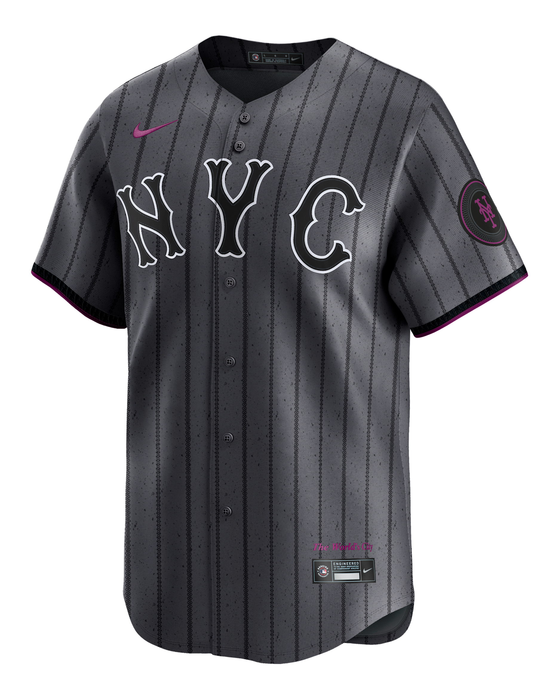 Jersey Nike Dri-FIT ADV de la MLB Limited para hombre Francisco Lindor New York Mets City Connect - Gris hierro