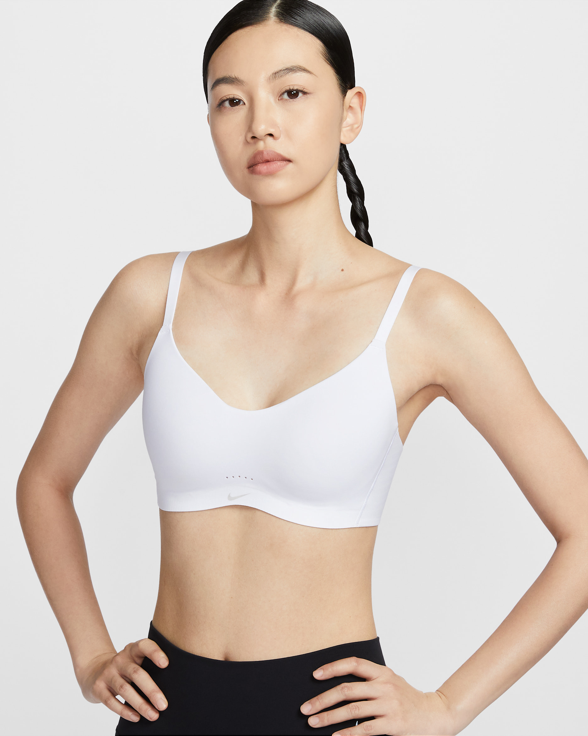 ナイキ アレート ミニマリスト ウィメンズ ライトサポート パッディド コンバーチブル スポーツブラ - ホワイト/クールグレー