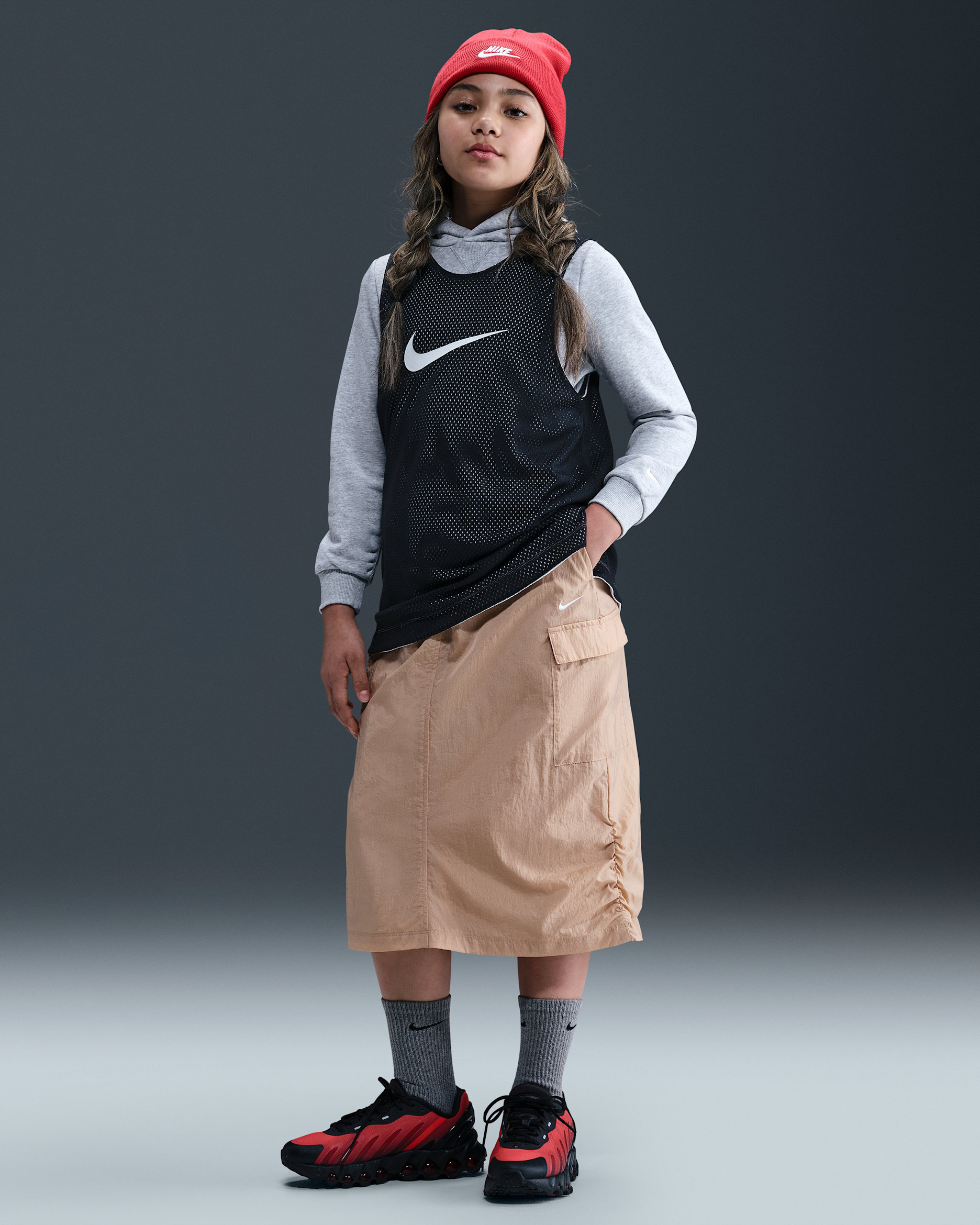 Nike Sportswear Older Kids' (Girls') Skirt - Hemp/White