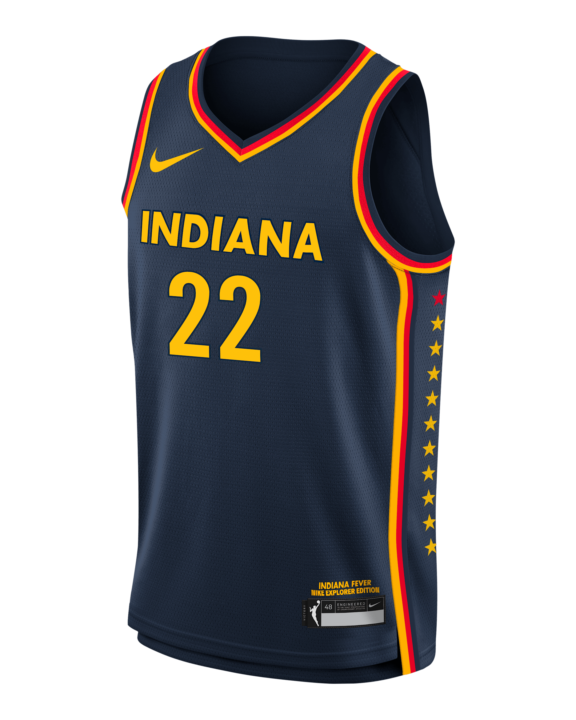 Jersey Nike WNBA Victory para niños talla grande Caitlin Clark Indiana Fever Explorer Edition - Azul marino universitario