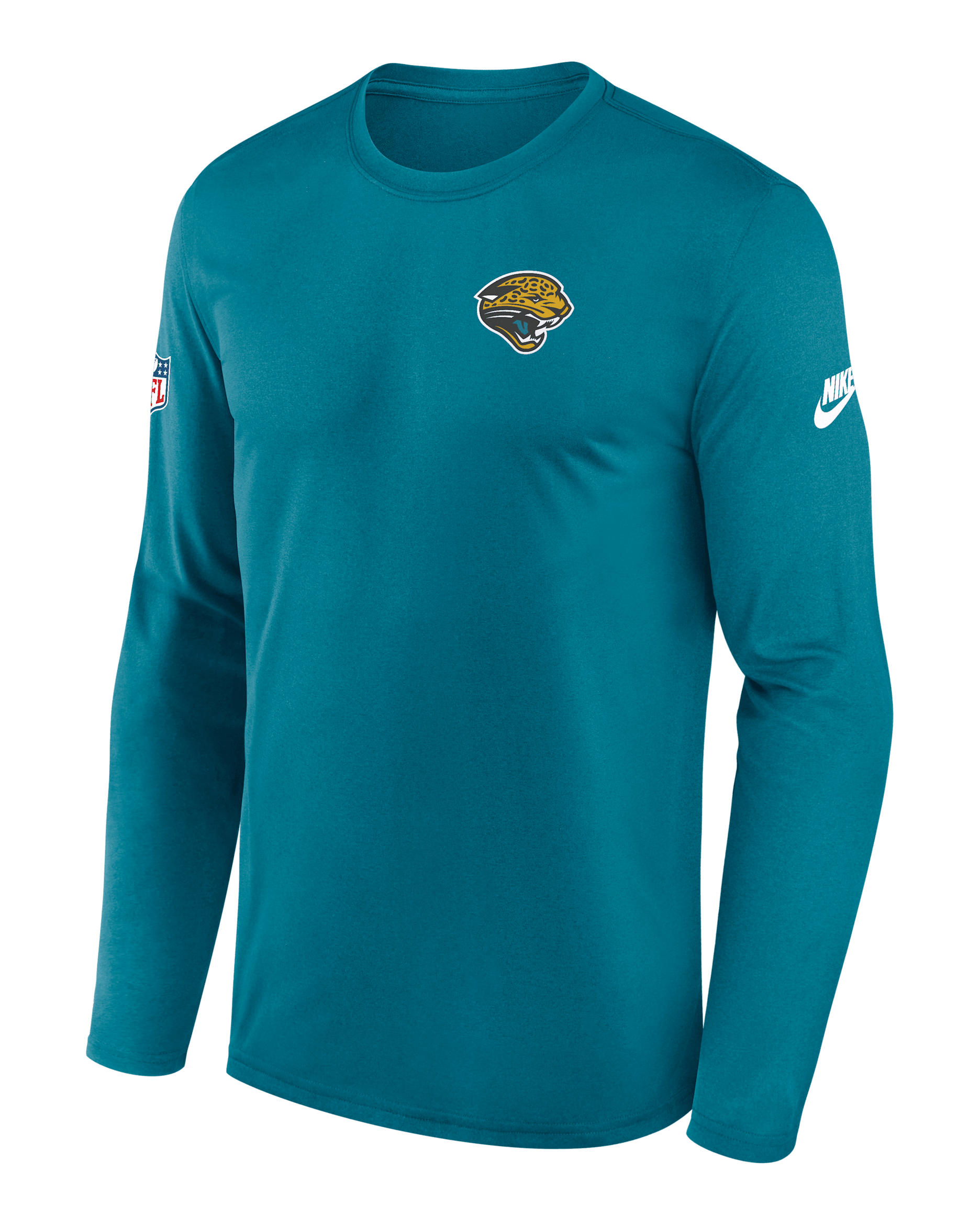 Jacksonville Jaguars Alt Legend Small Logo Men's Nike Dri-FIT NFL Long-Sleeve T-Shirt - Teal