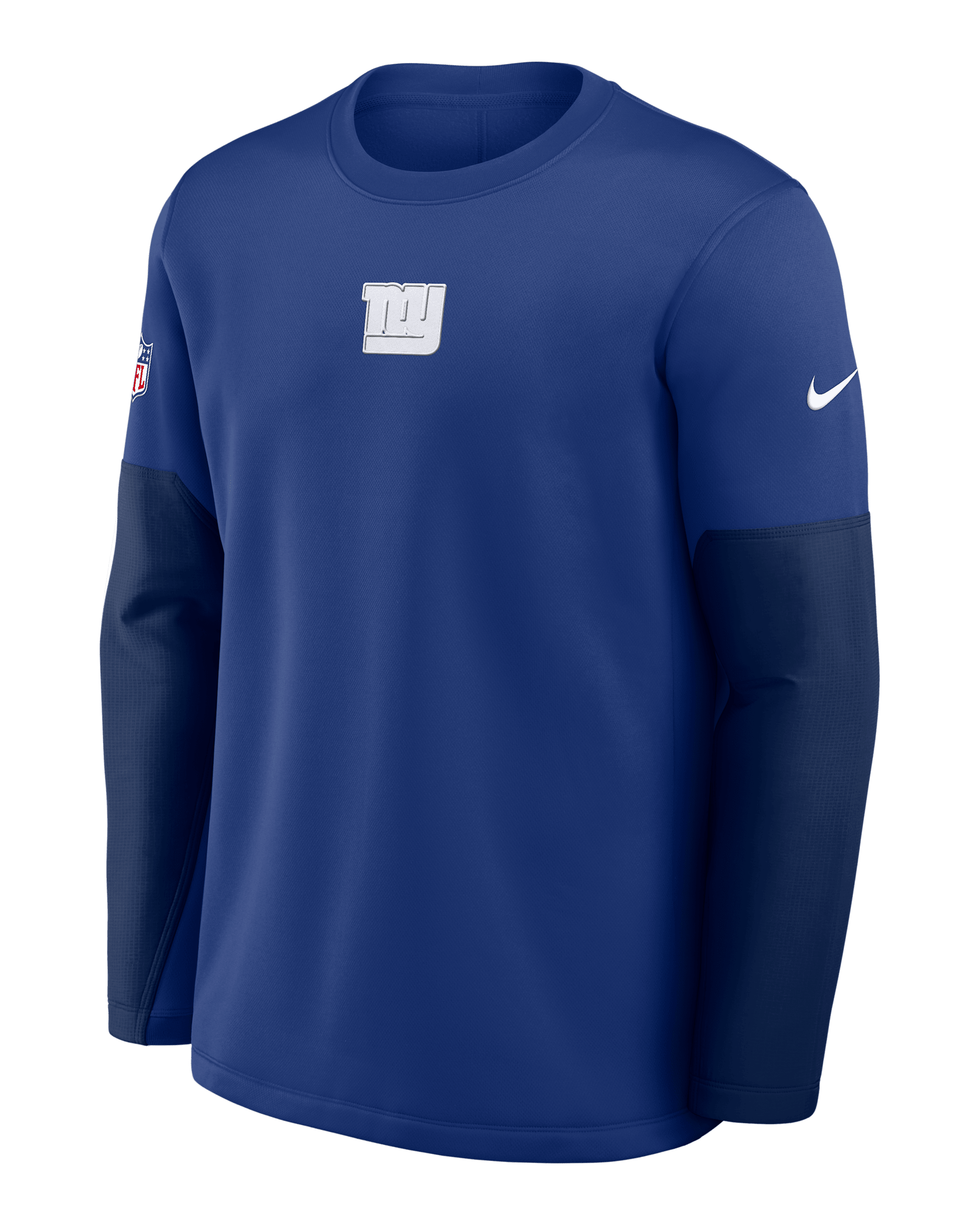 Playera de manga larga Nike Therma-FIT de la NFL para hombre New York Giants Scripted To Win Sideline Coach - Royal