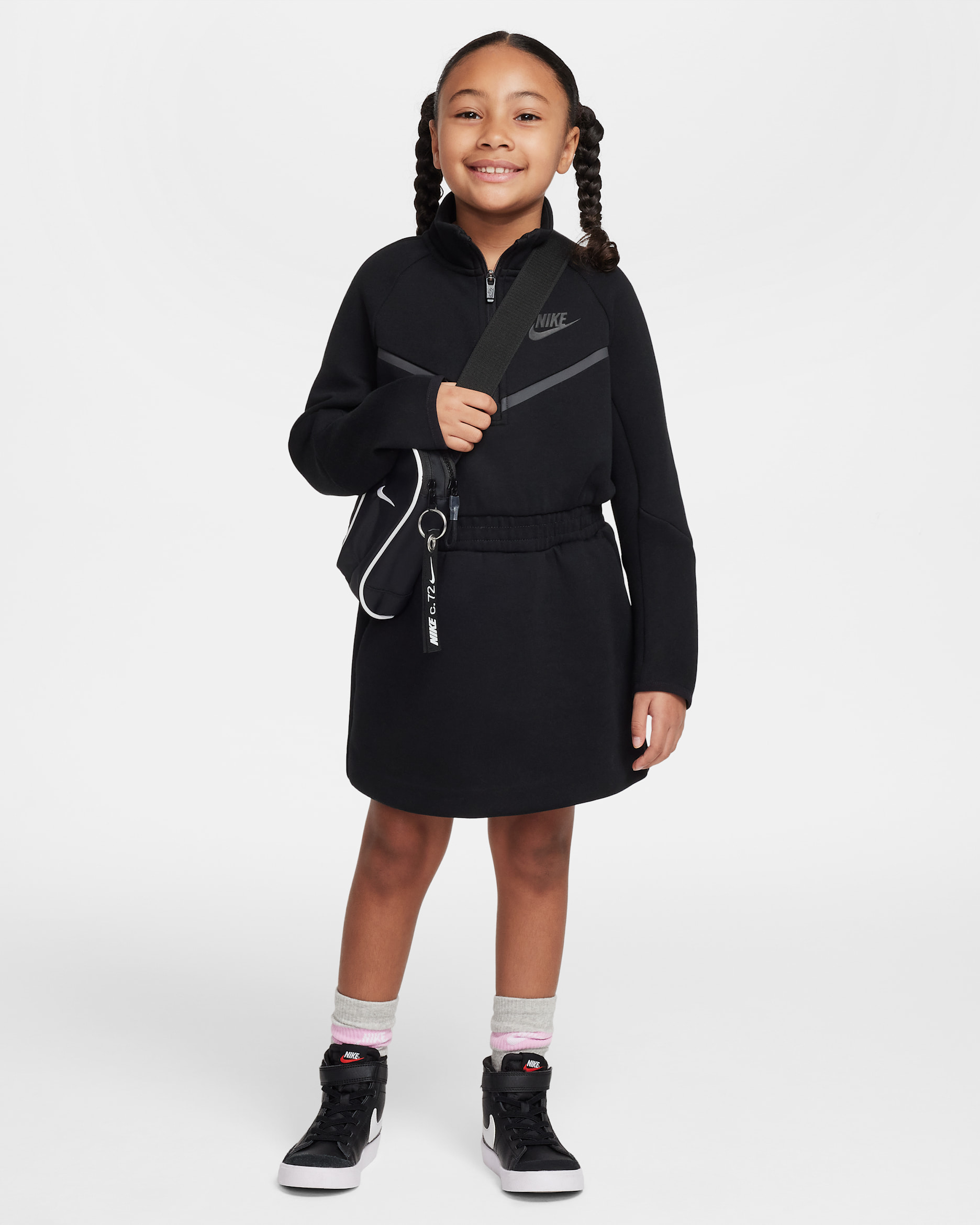 Nike Tech Fleece Little Kids' Dress - Black
