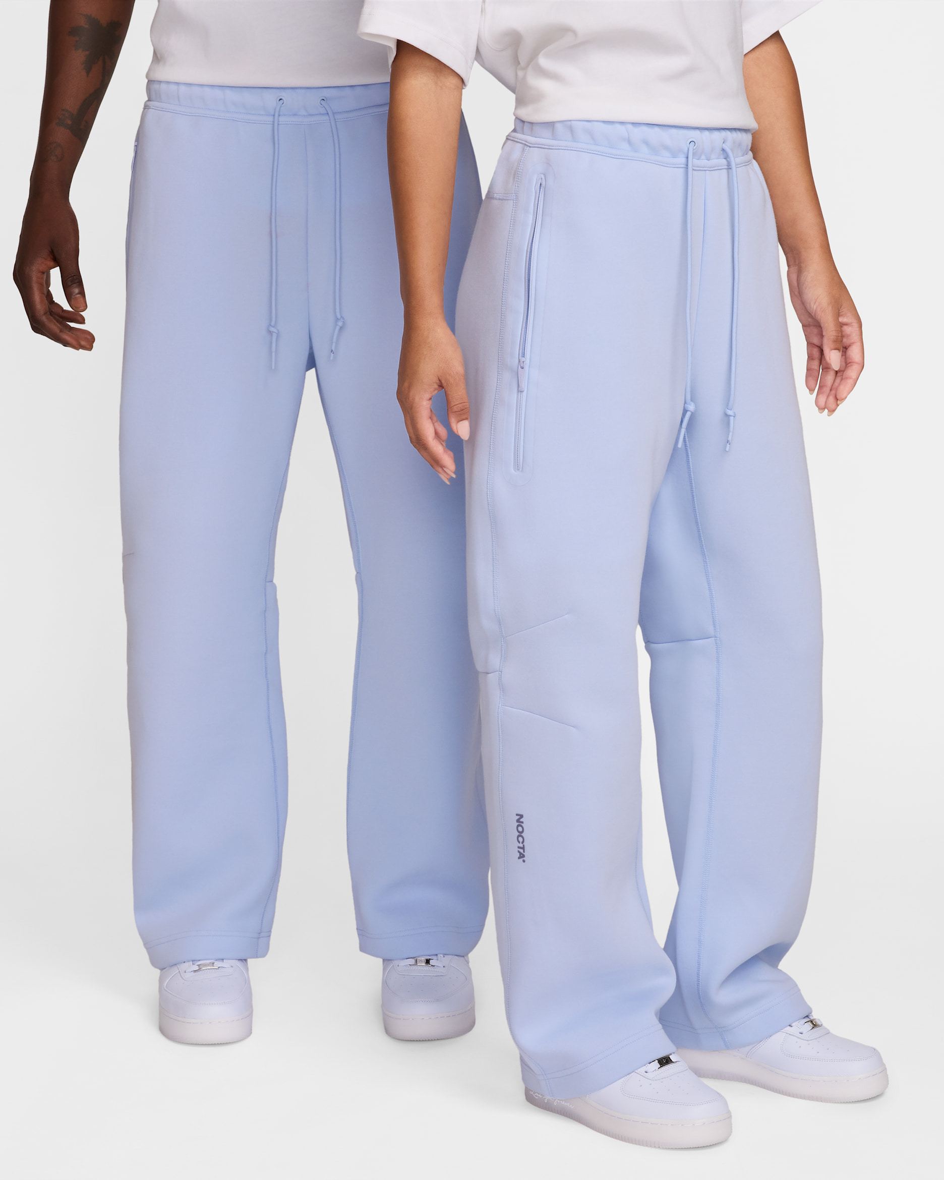 NOCTA テック フリース メンズ オープンヘム スウェットパンツ - ペーレストパープル/デイブレイク