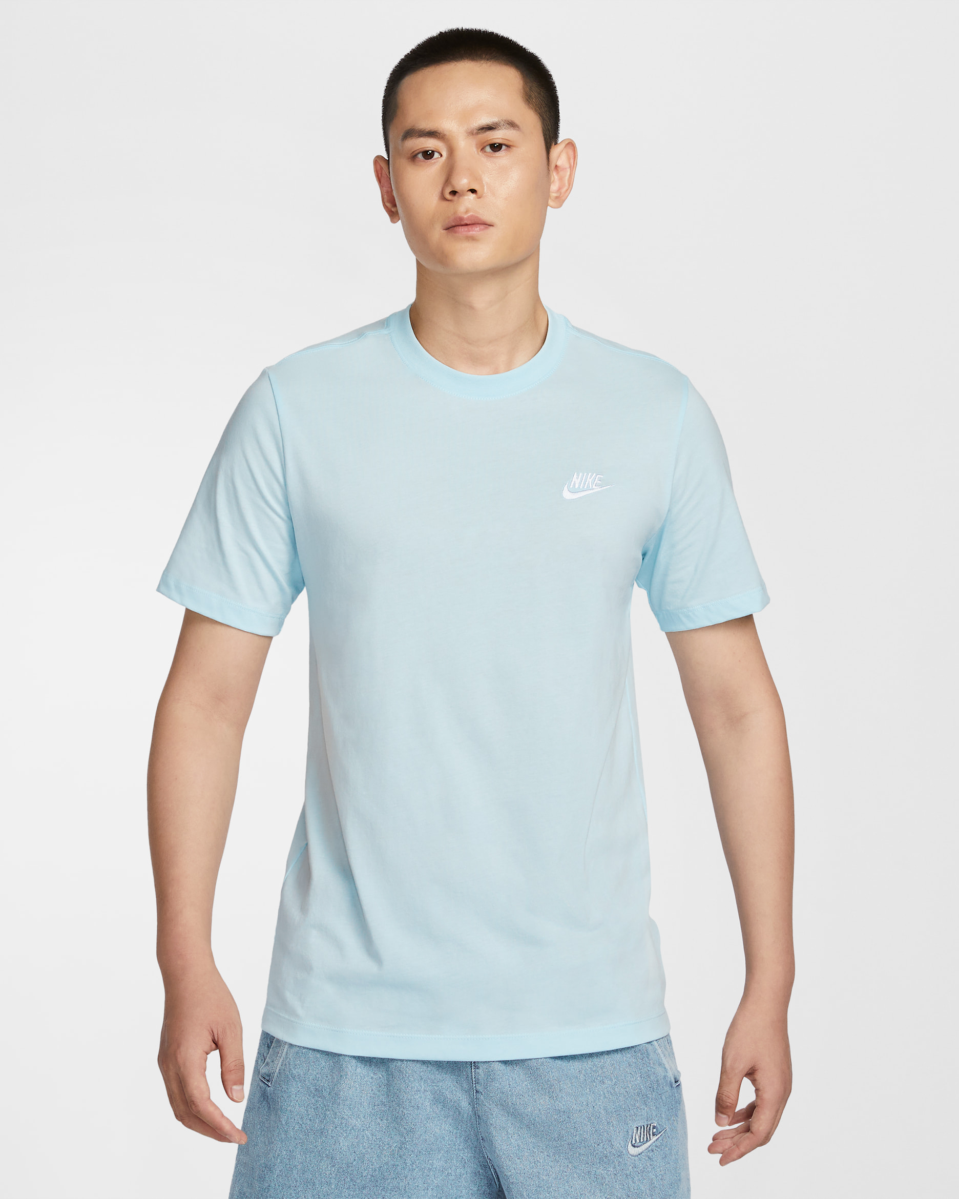 Nike Sportswear Club 男款 T 恤 - Glacier Blue